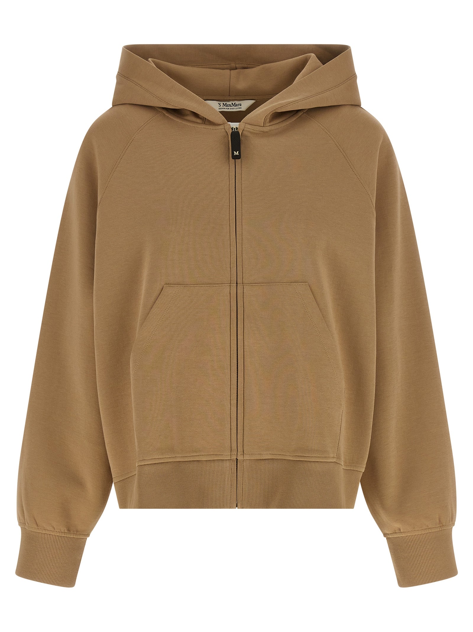 Beige Cotton Hoodie