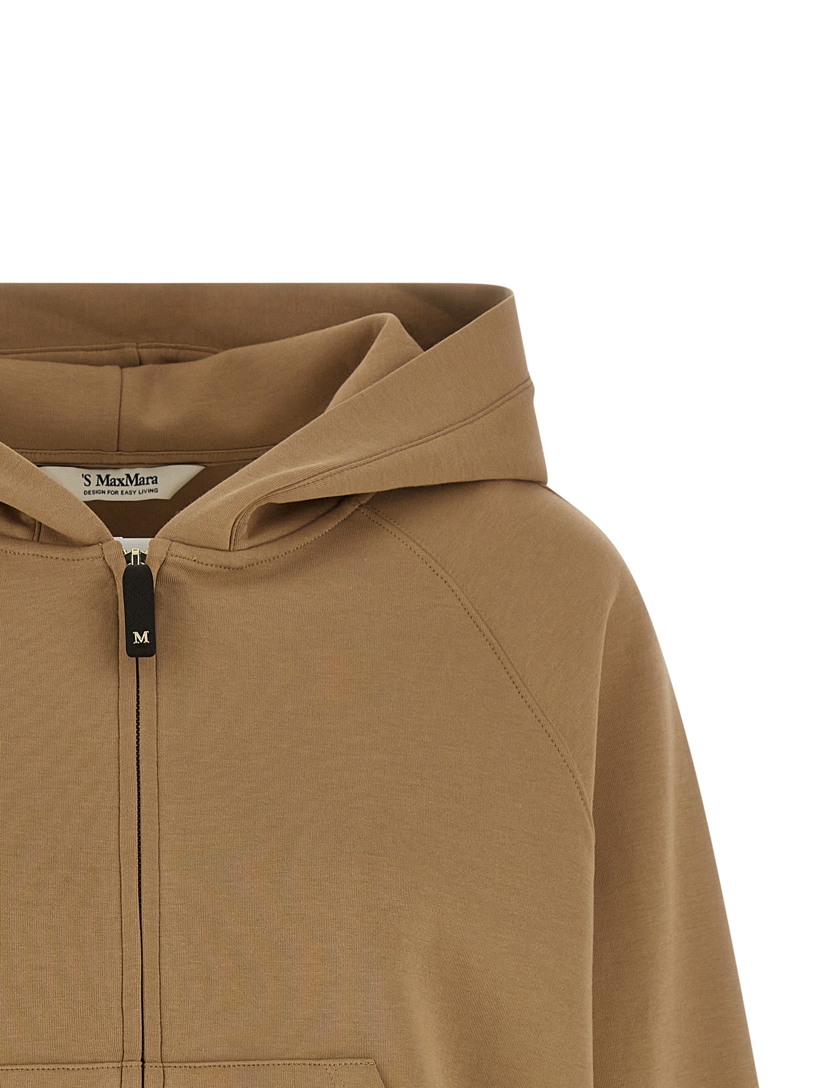 Beige Cotton Hoodie