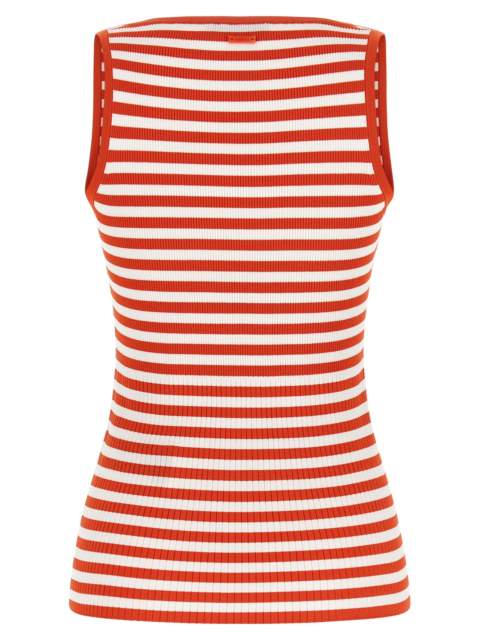 Red Viscose Sleeveles T-Shirt