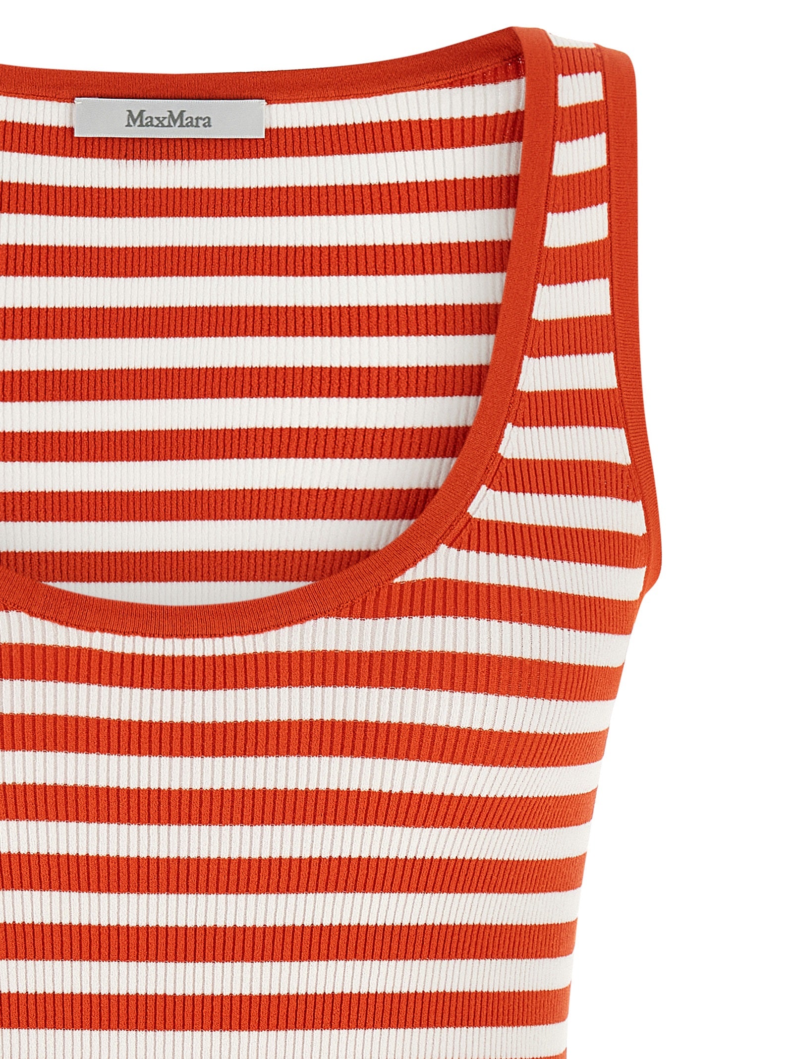 Red Viscose Sleeveles T-Shirt