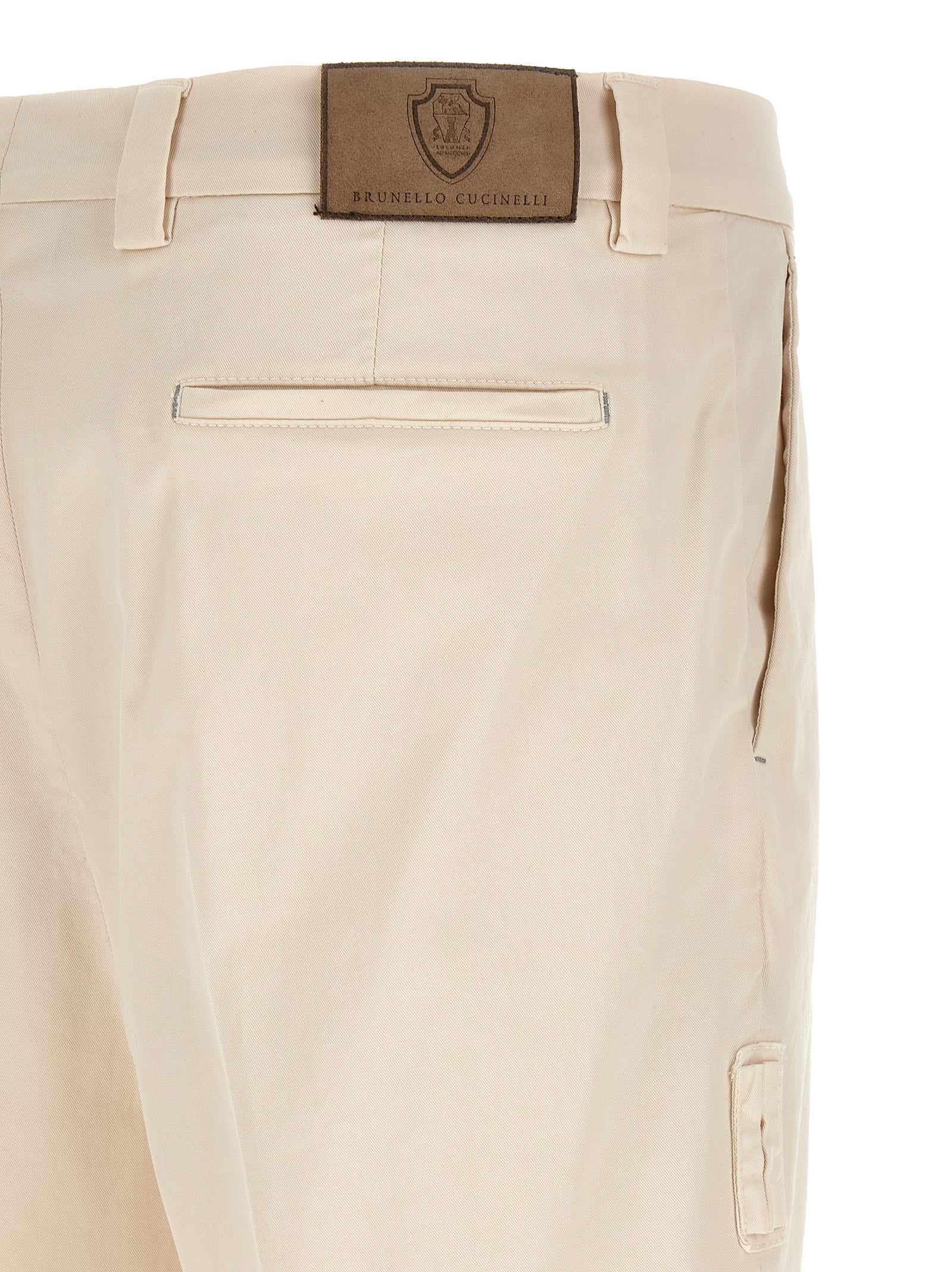White Cotton Casual Pants