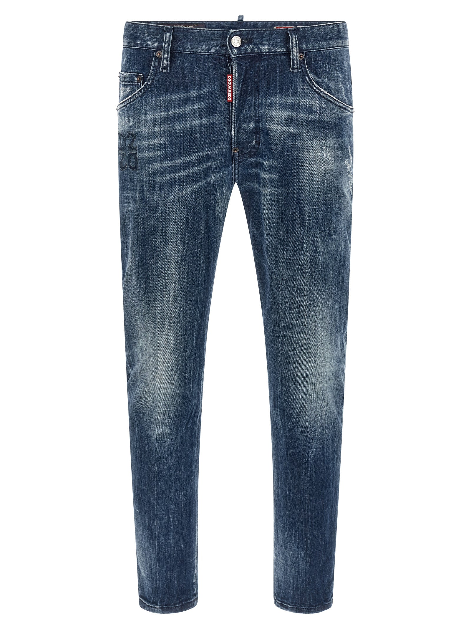 Blue Cotton Relaxed Fit Jeans