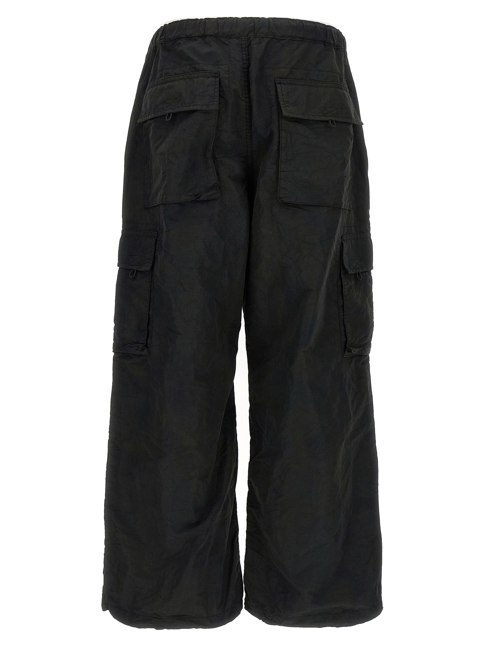 Black Nylon Cargo Pants