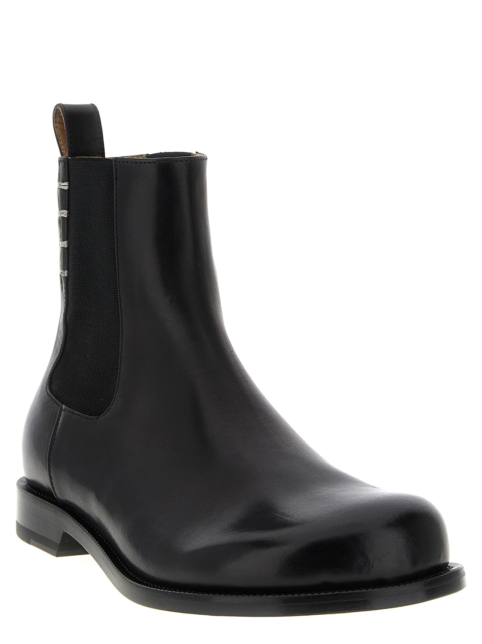 Black Calfskin Chelsea Boots