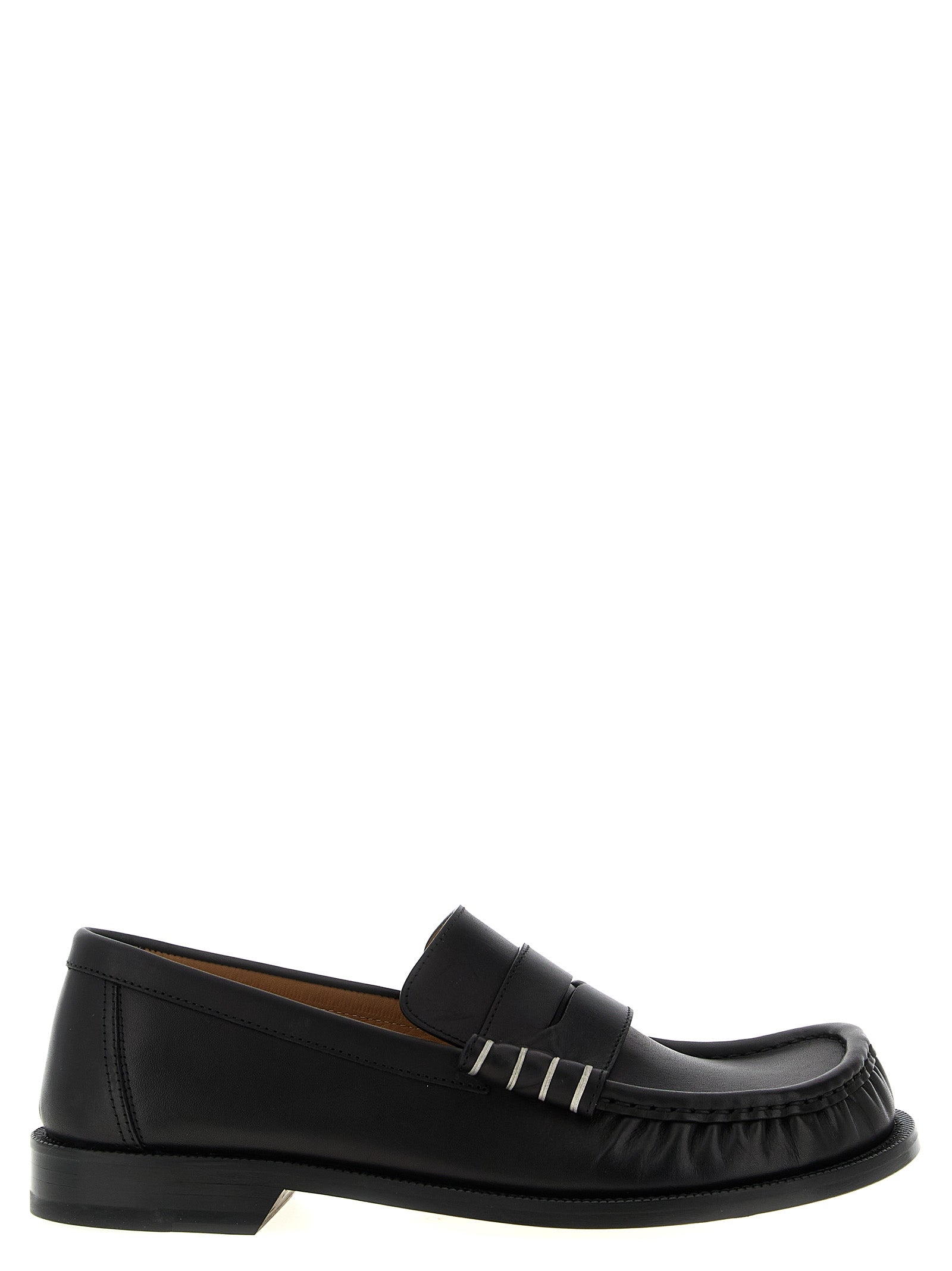 Black Calfskin Slip-On Loafers