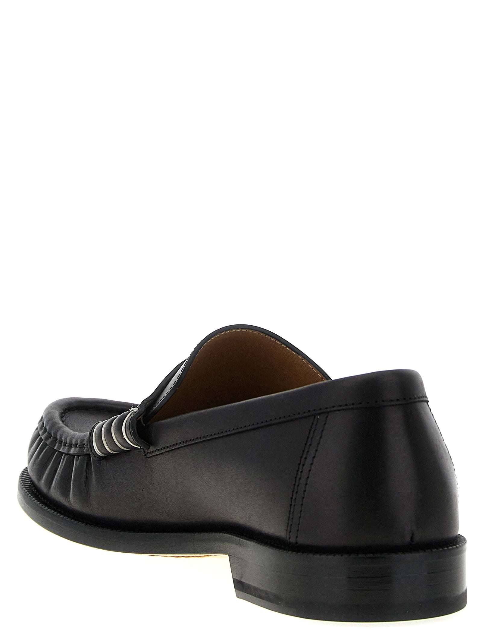 Black Calfskin Slip-On Loafers