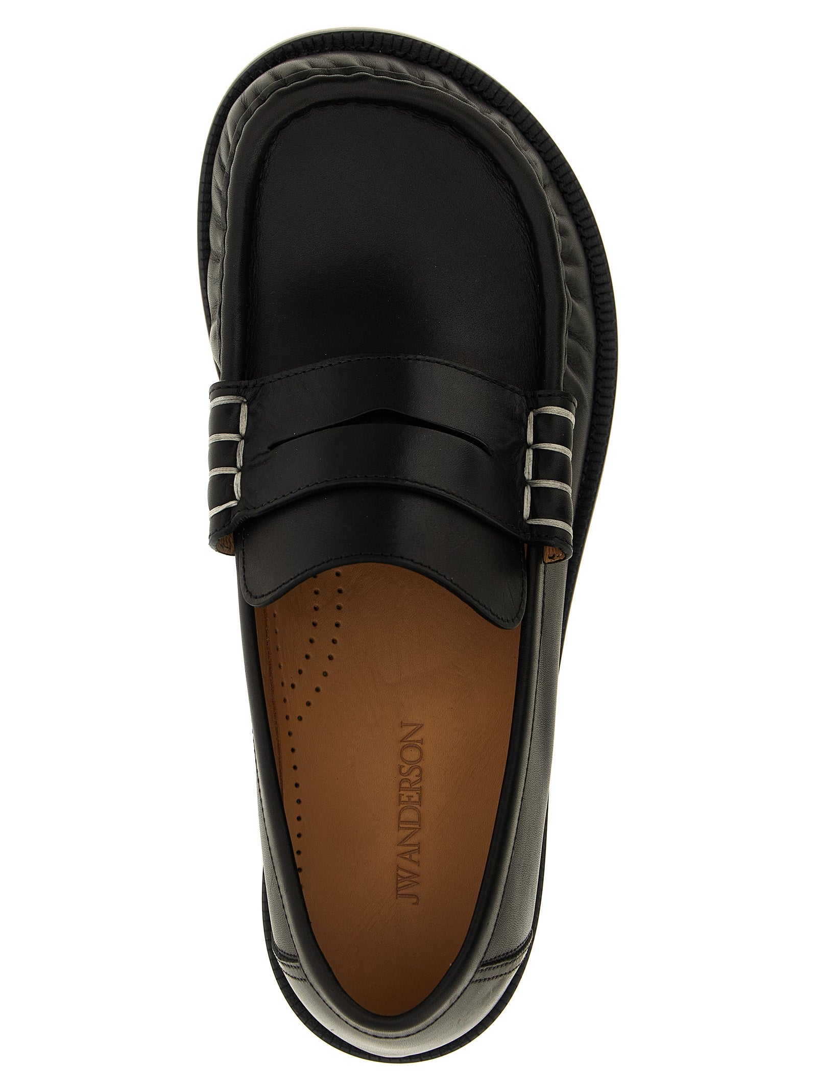 Black Calfskin Slip-On Loafers