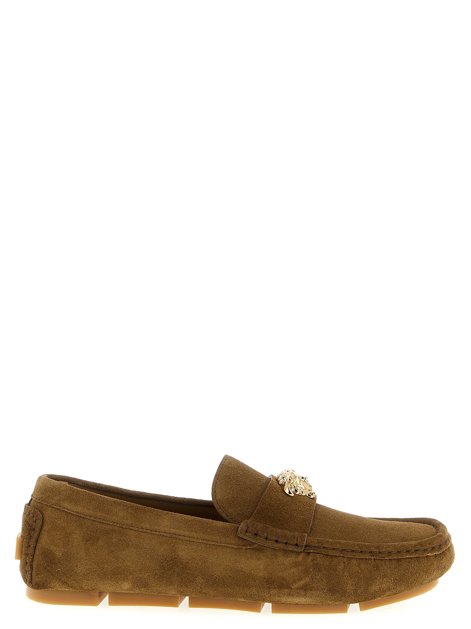 Brown Calfskin Slip-On Loafers