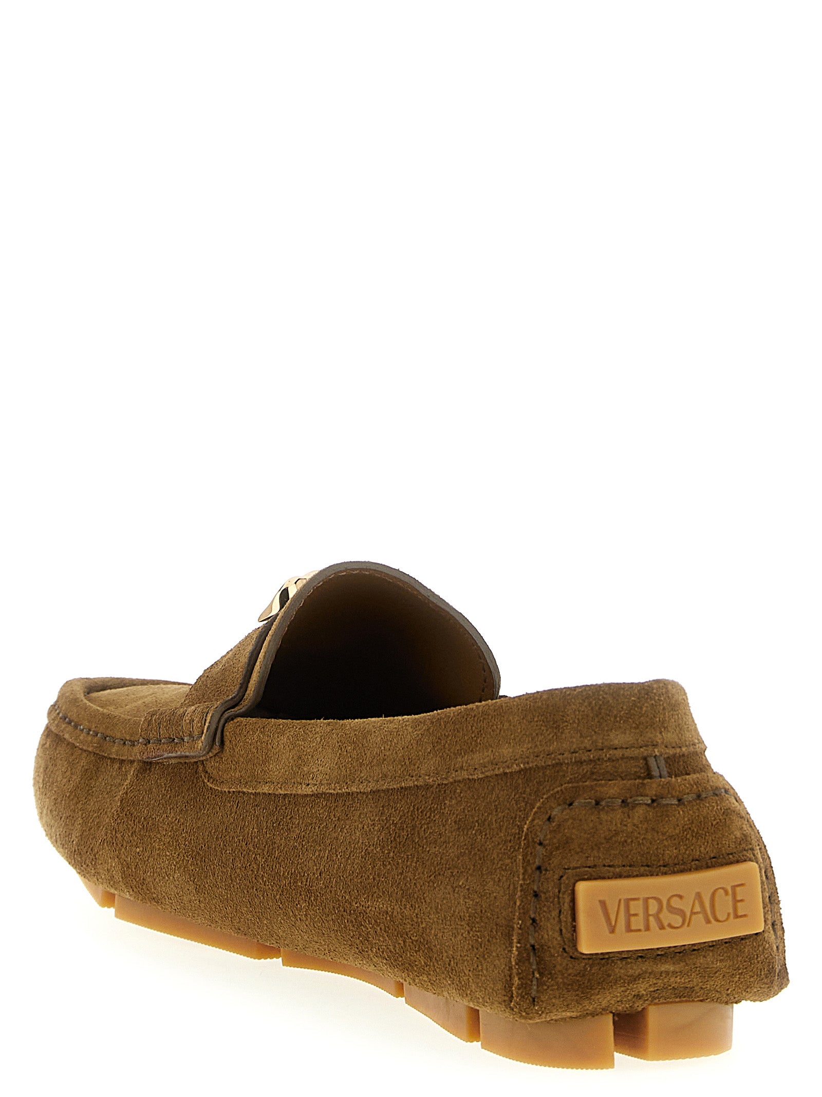 Brown Calfskin Slip-On Loafers