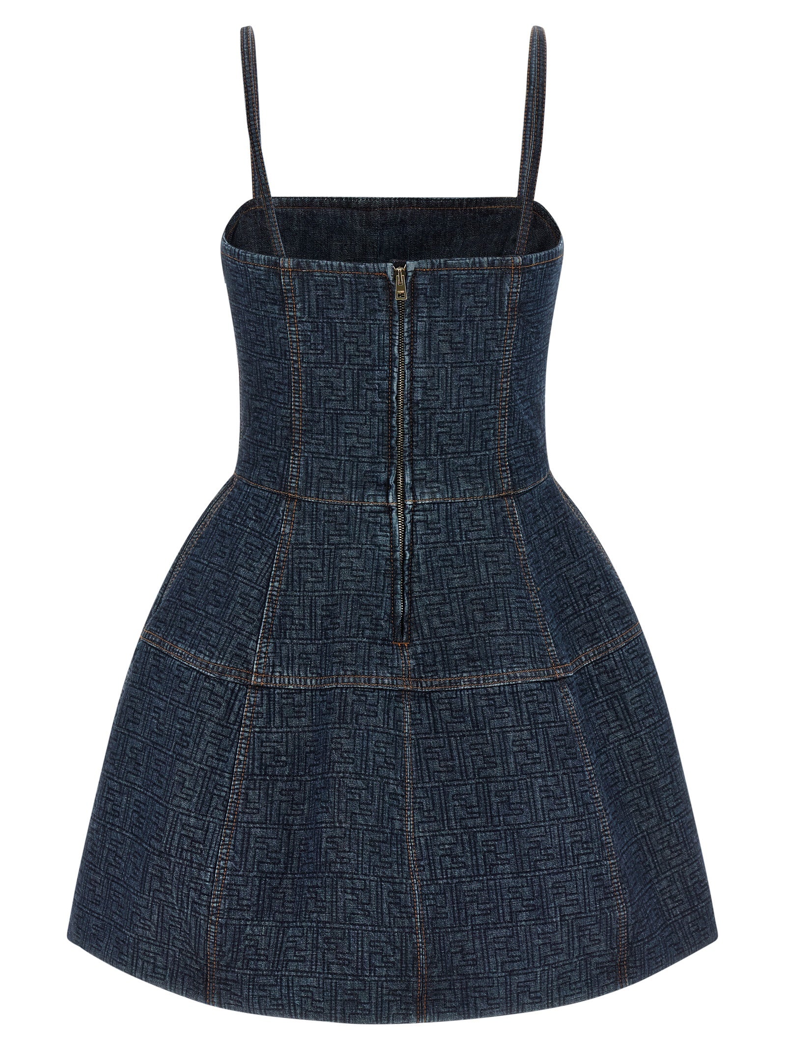 Blue Cotton Short Dress