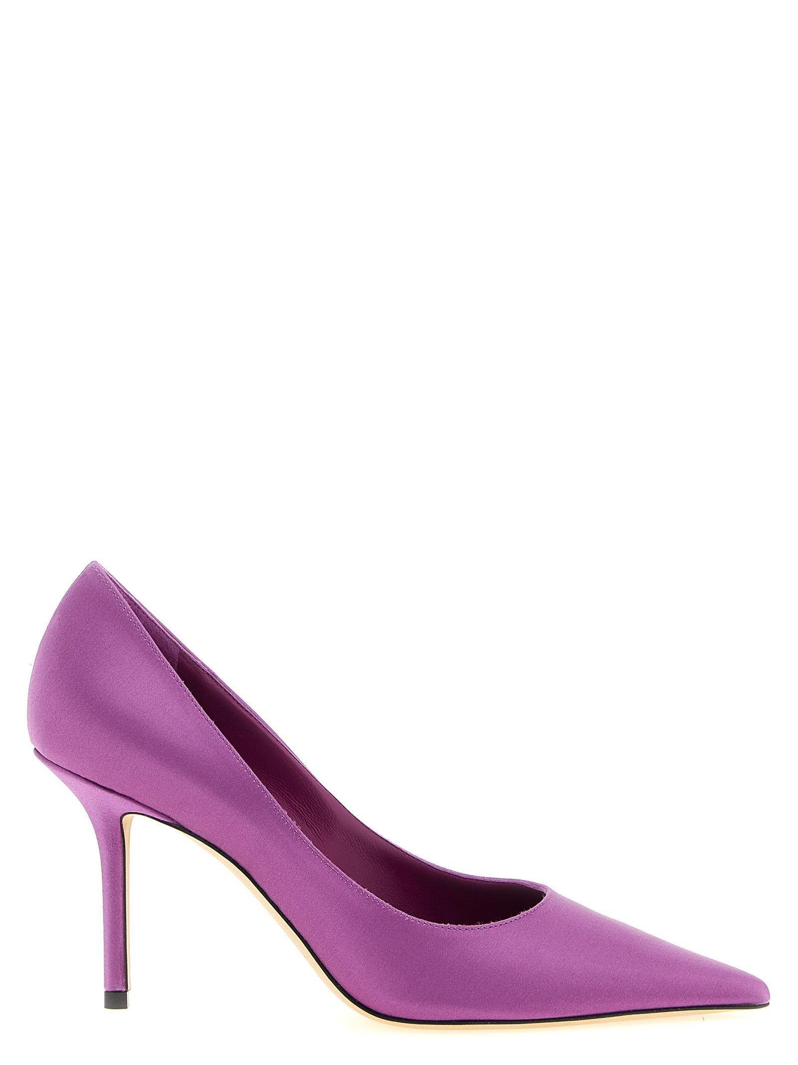 Purple Tencel High Heel Pumps
