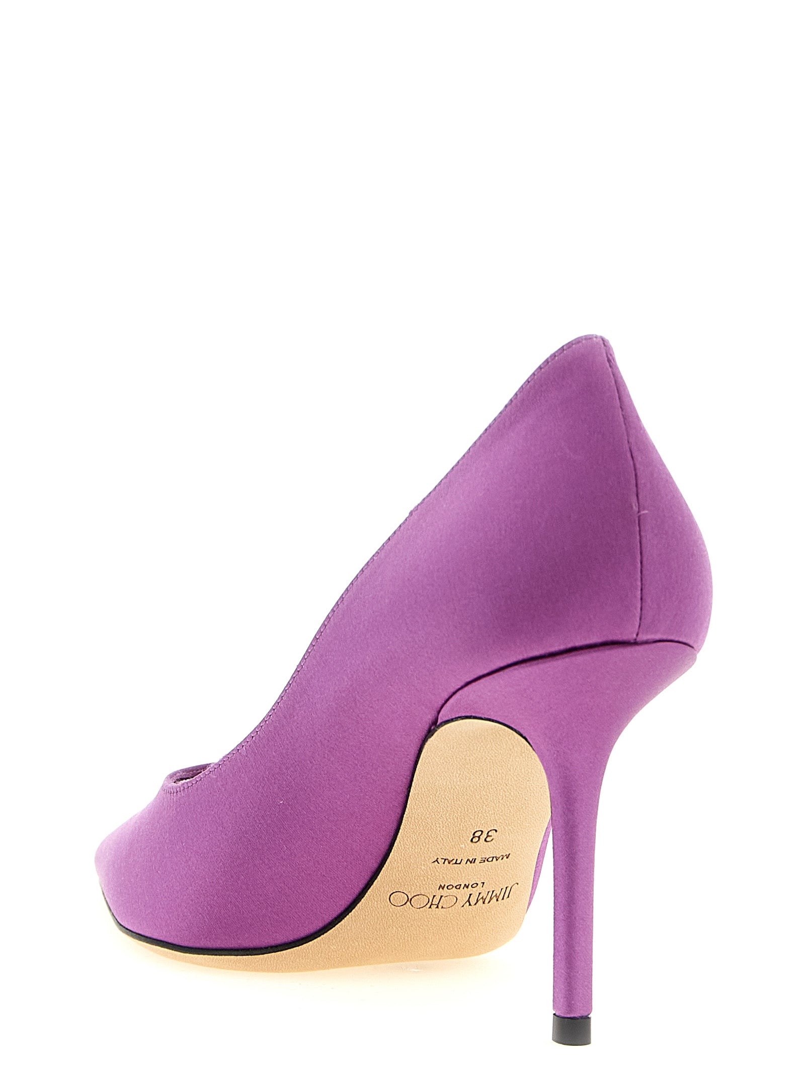 Purple Tencel High Heel Pumps