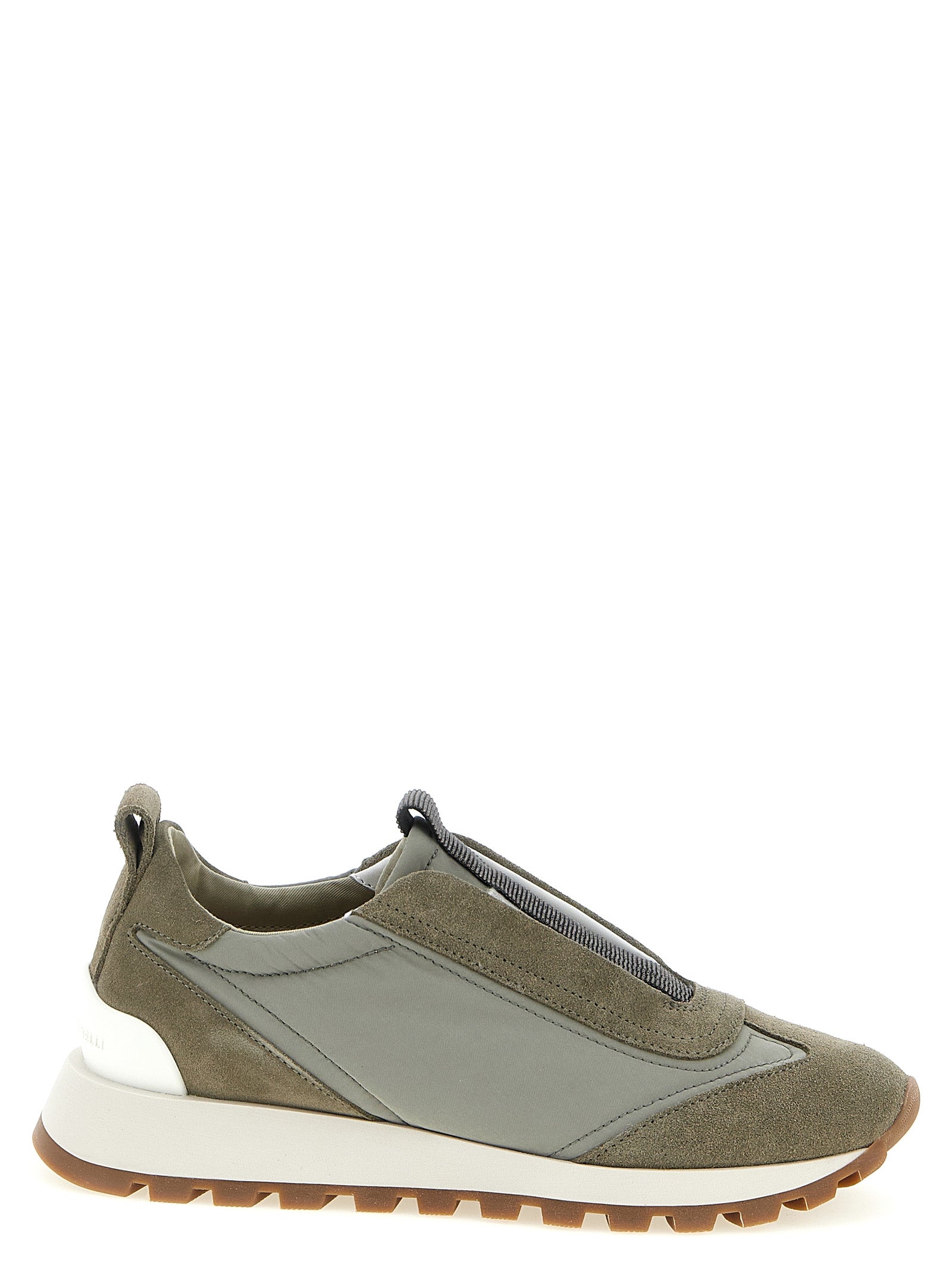 Bicolor Polyester Athletic Sneakers