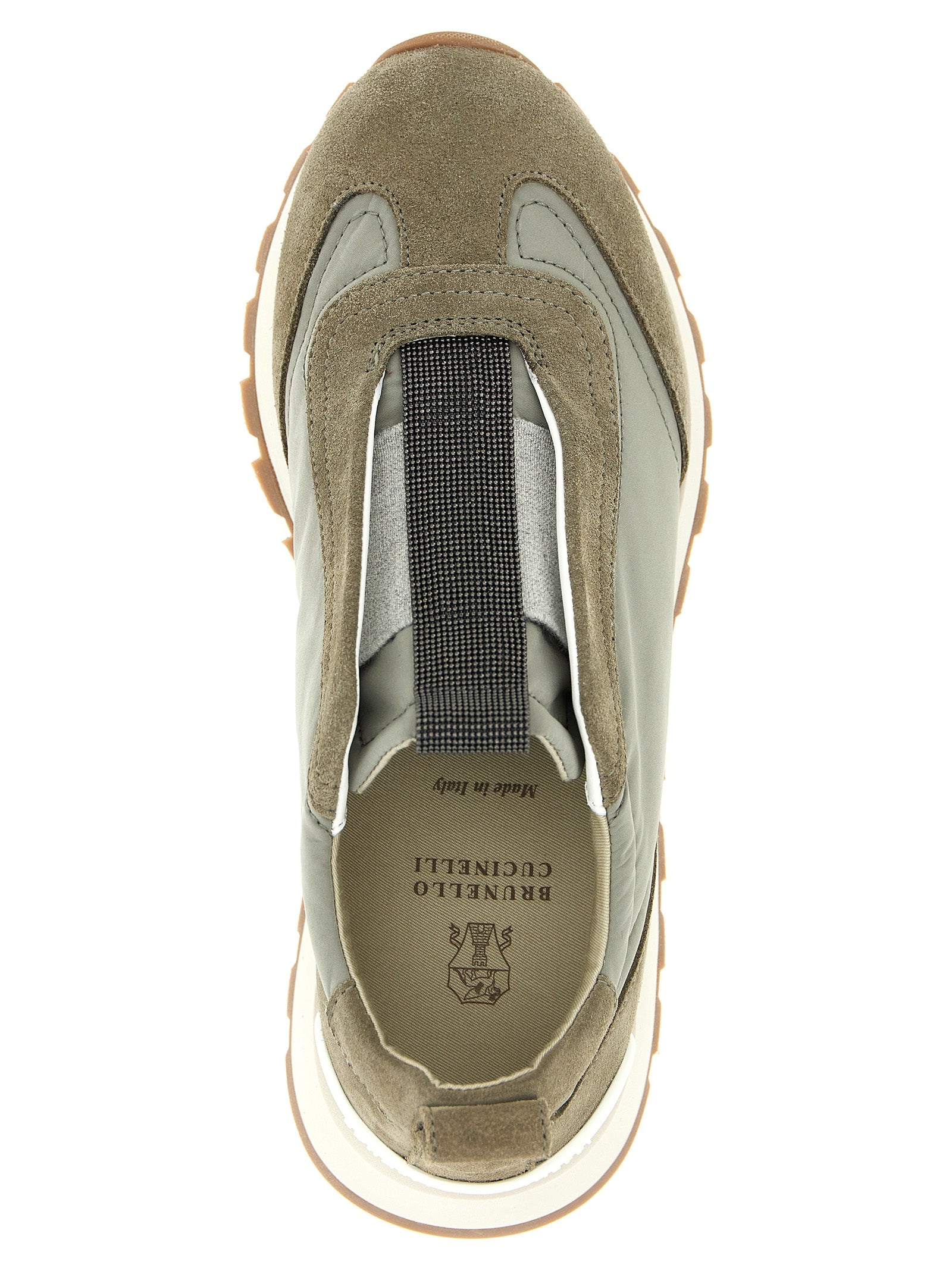 Bicolor Polyester Athletic Sneakers