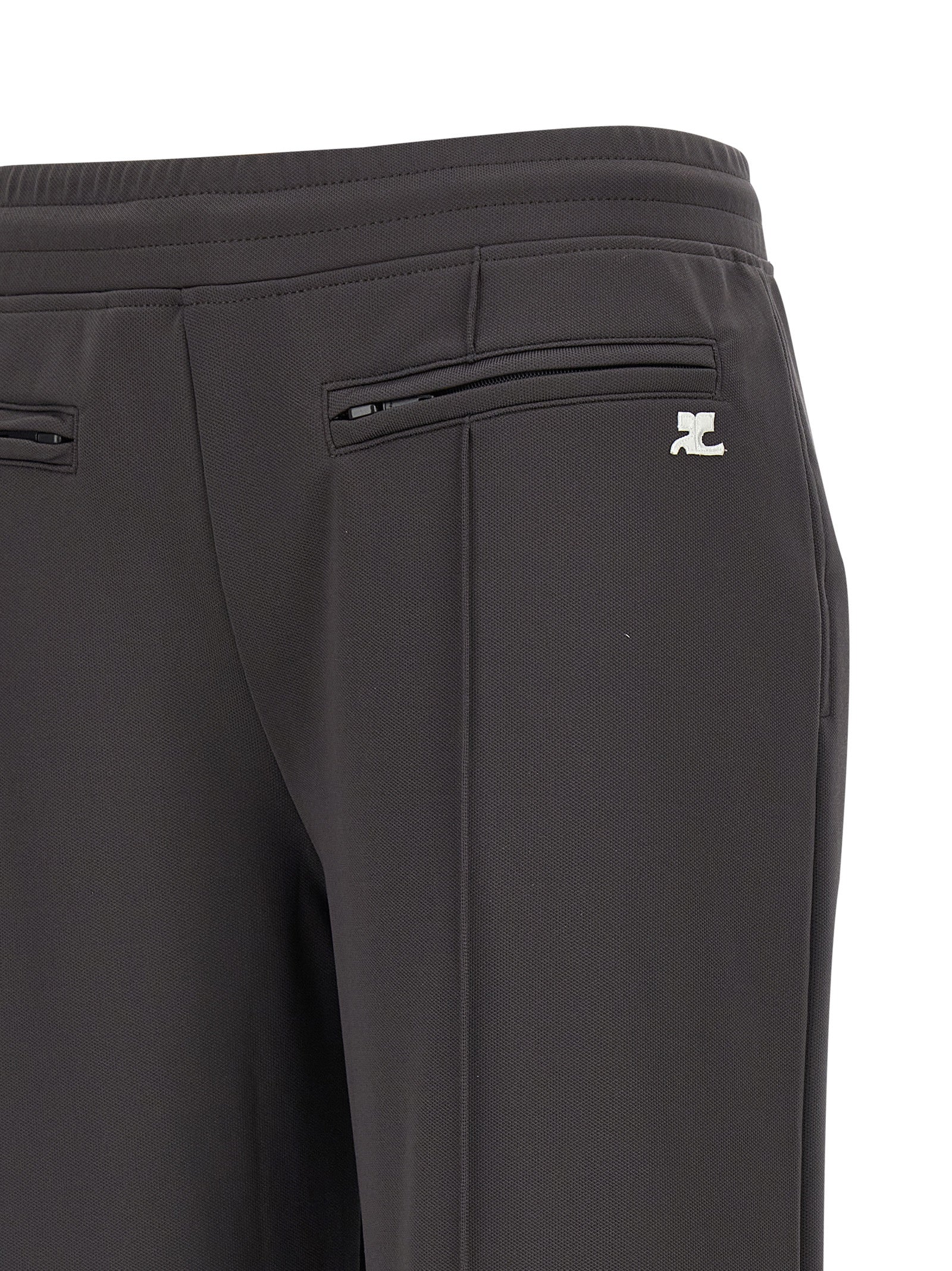 Gray Polyester Joggers (Workout Pants)