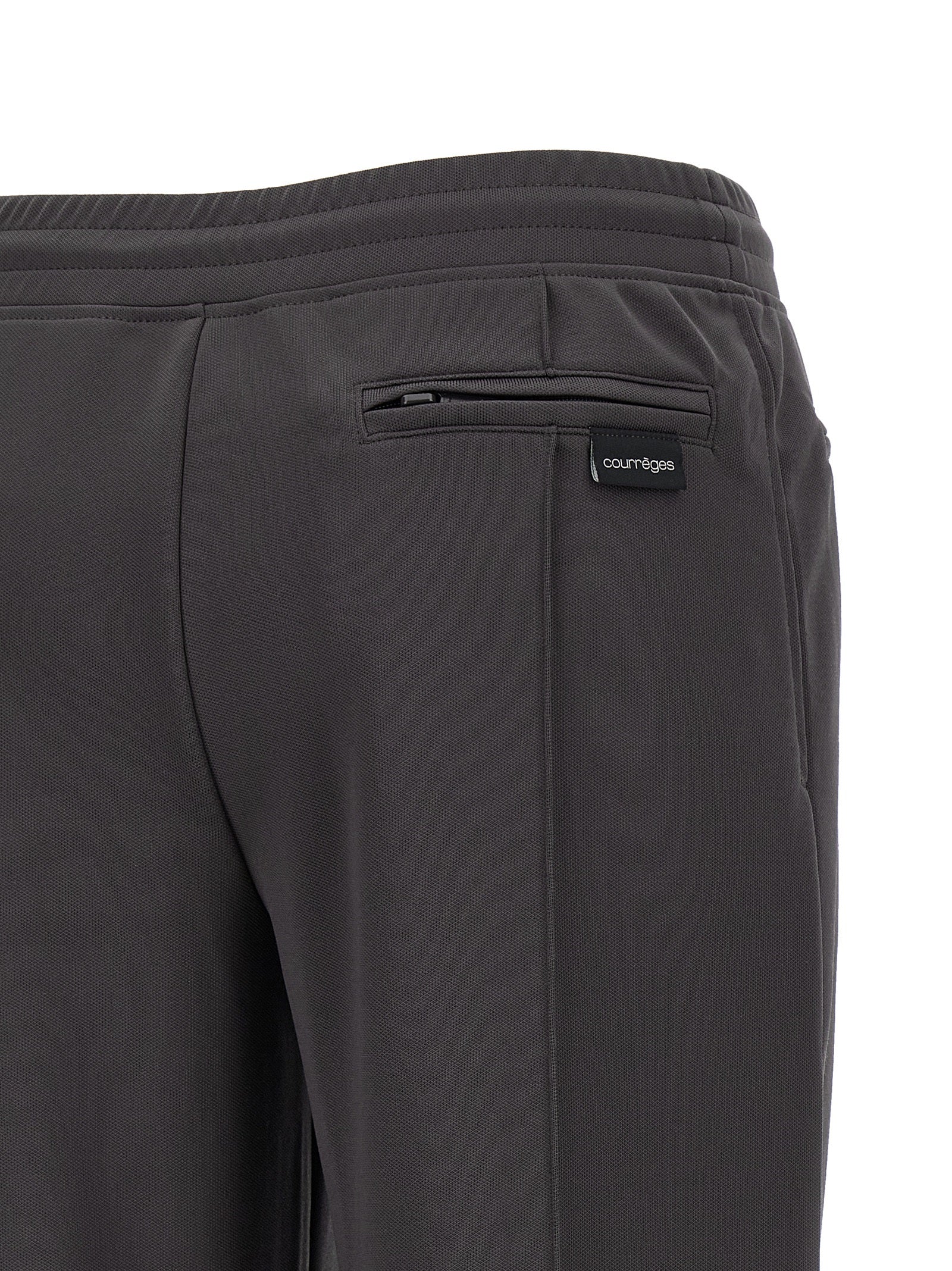 Gray Polyester Joggers (Workout Pants)