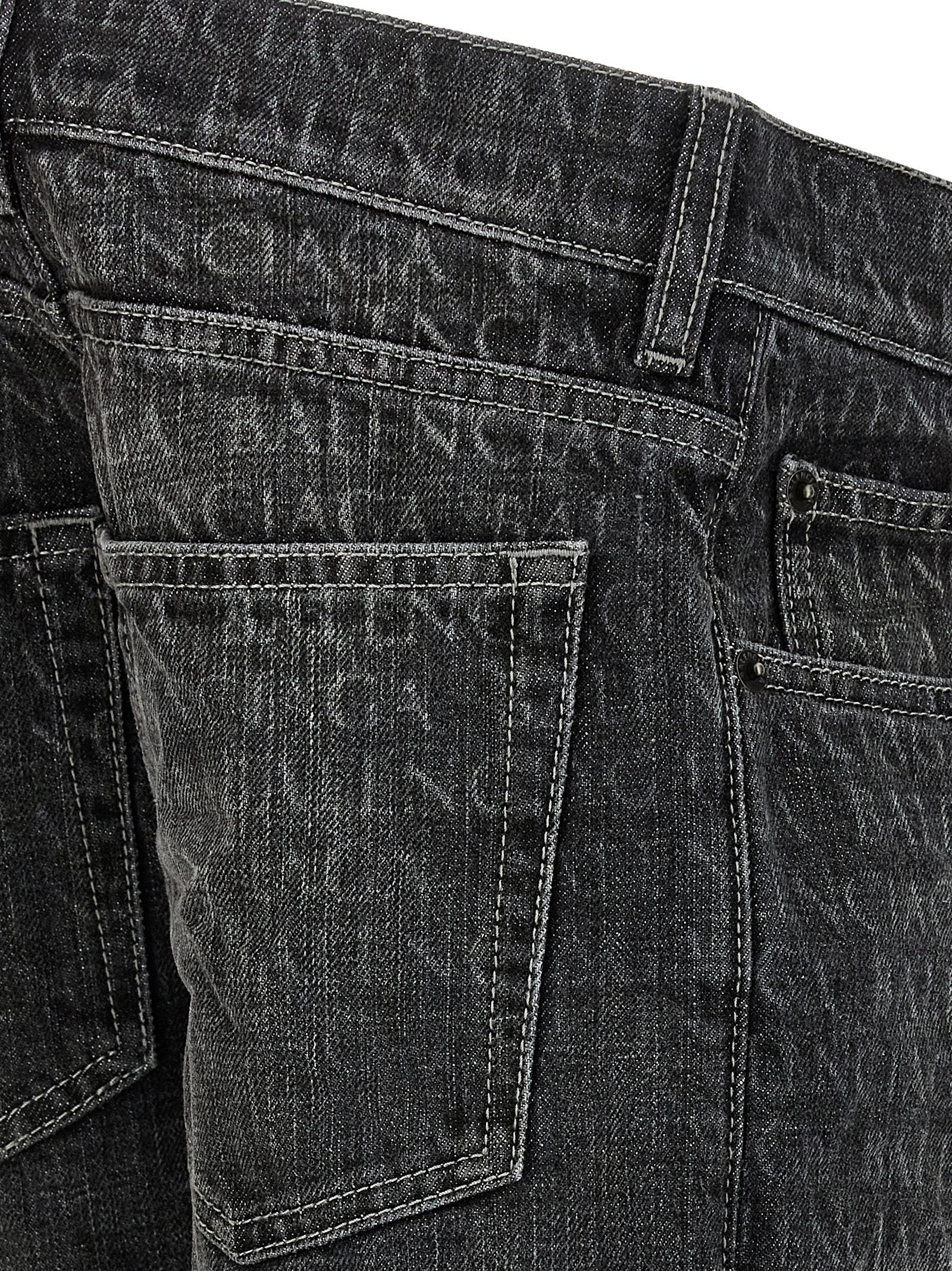 Black Cotton Flared Jeans