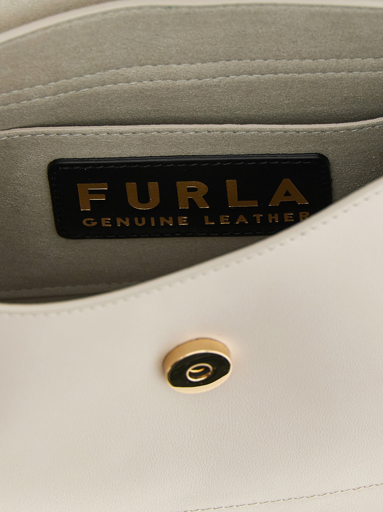 Beige Calfskin Shoulder Bag