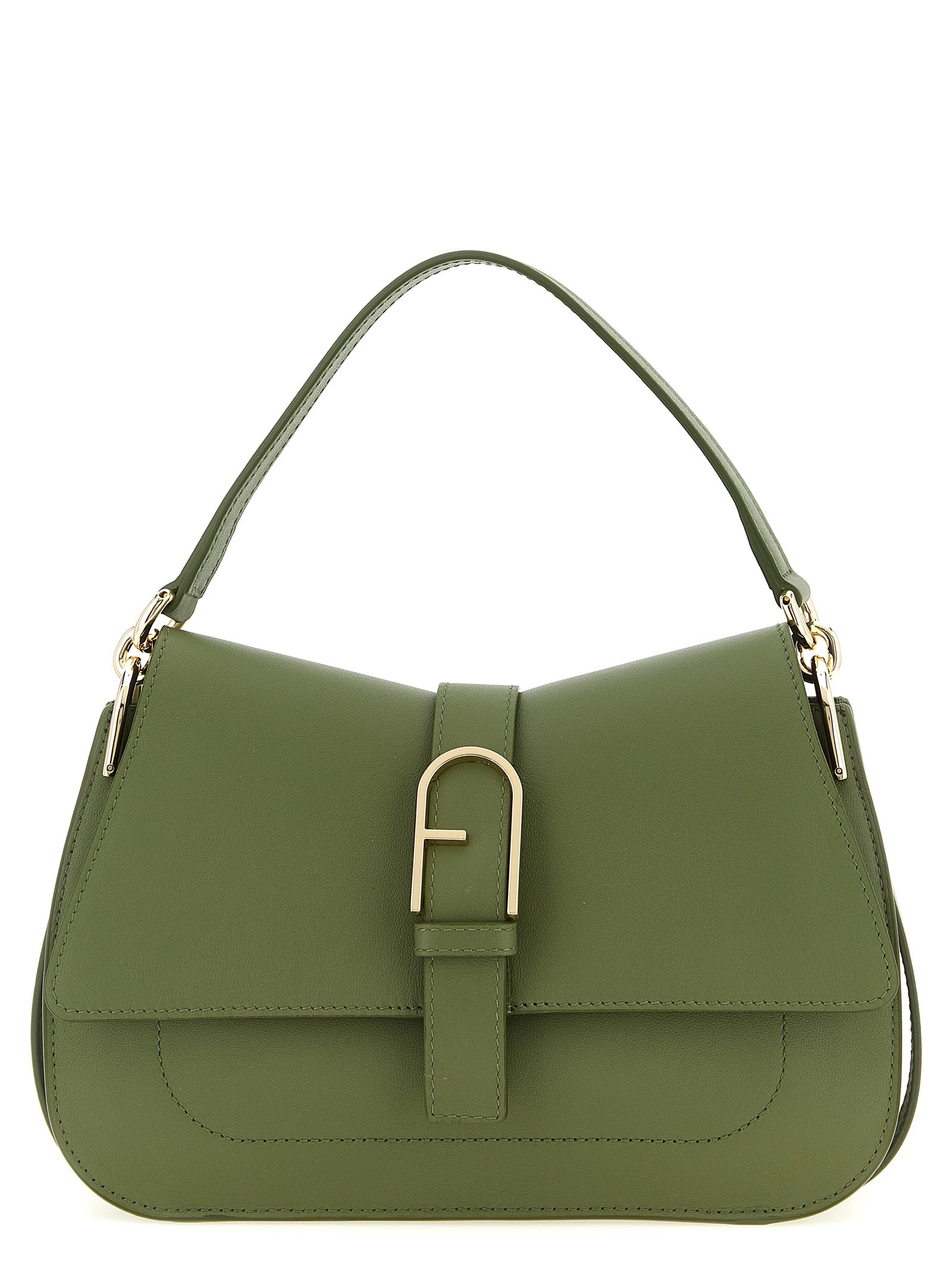 Bicolor Calfskin Shoulder Bag