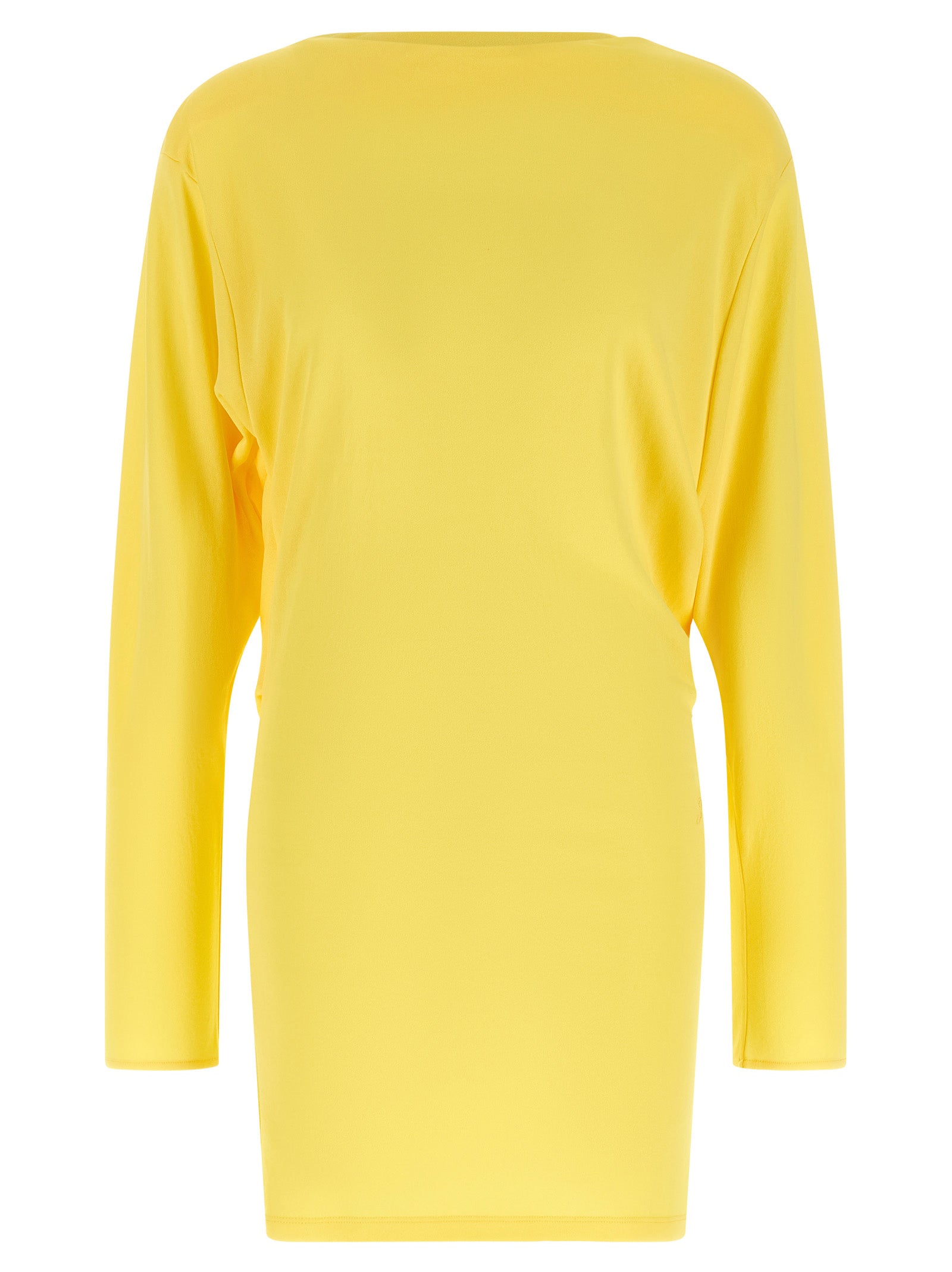 Bicolor Viscose Short Dress