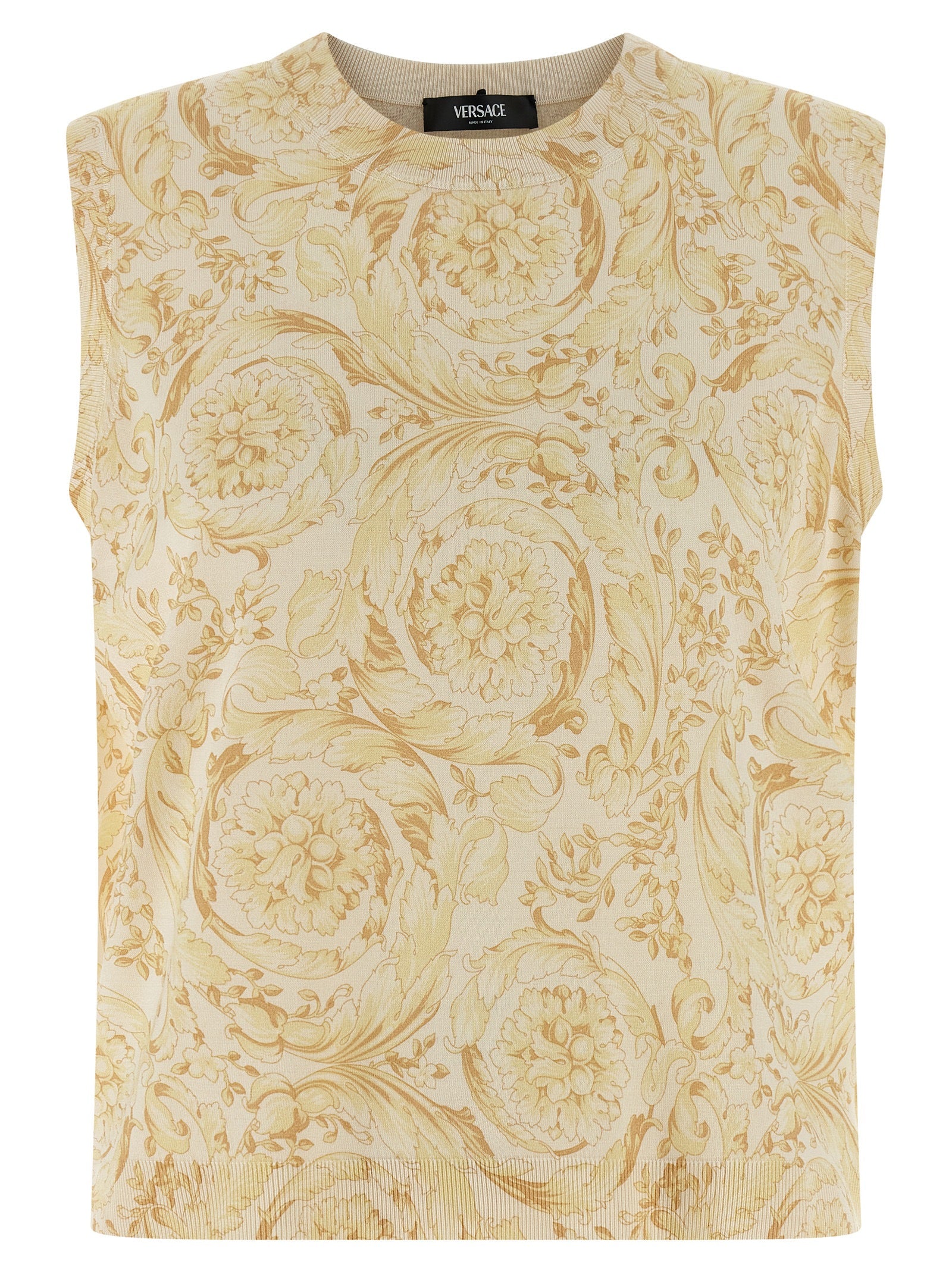 Bicolor Silk Sleeveless Jacket