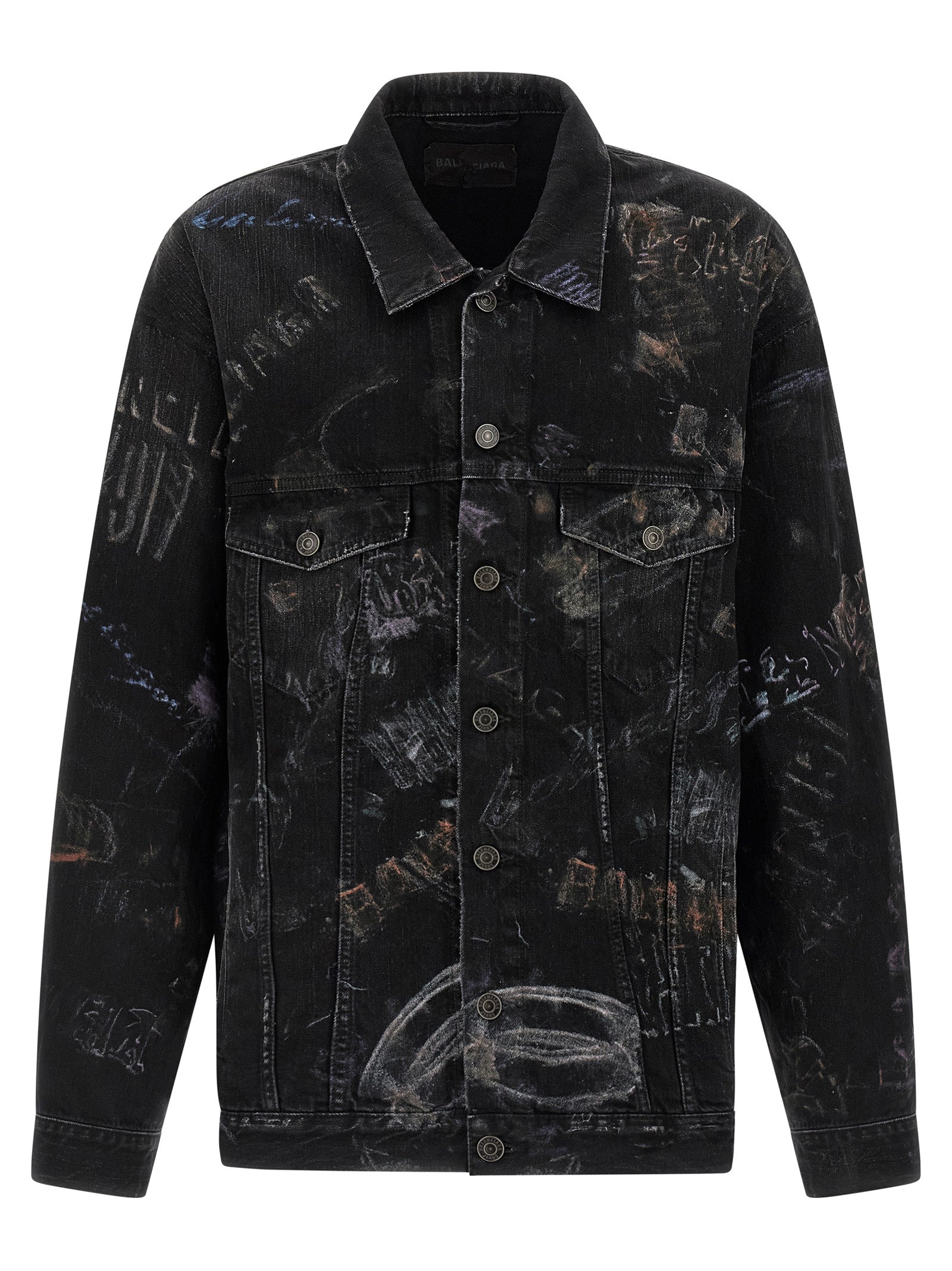 Black Cotton Denim Jacket