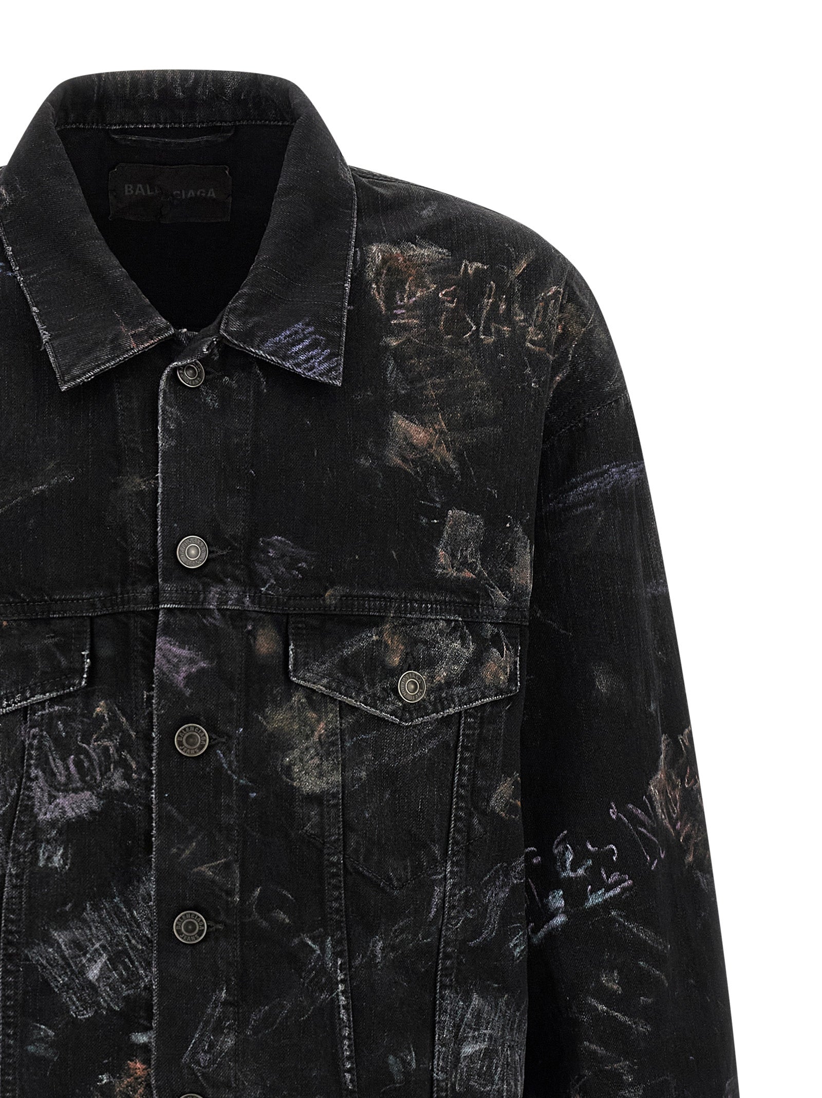 Black Cotton Denim Jacket