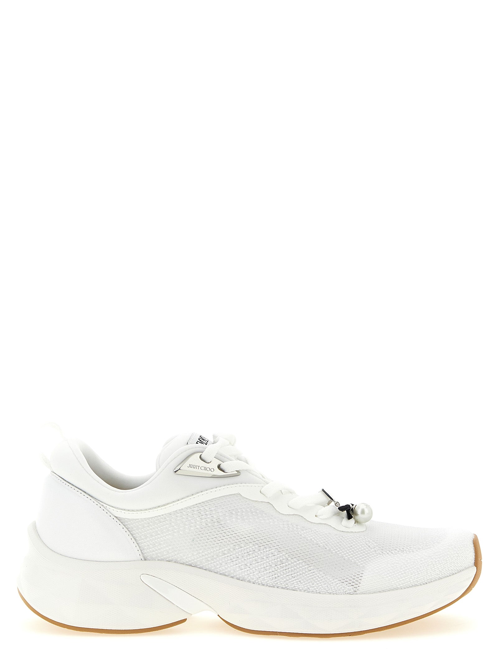 White Tencel Athletic Sneakers