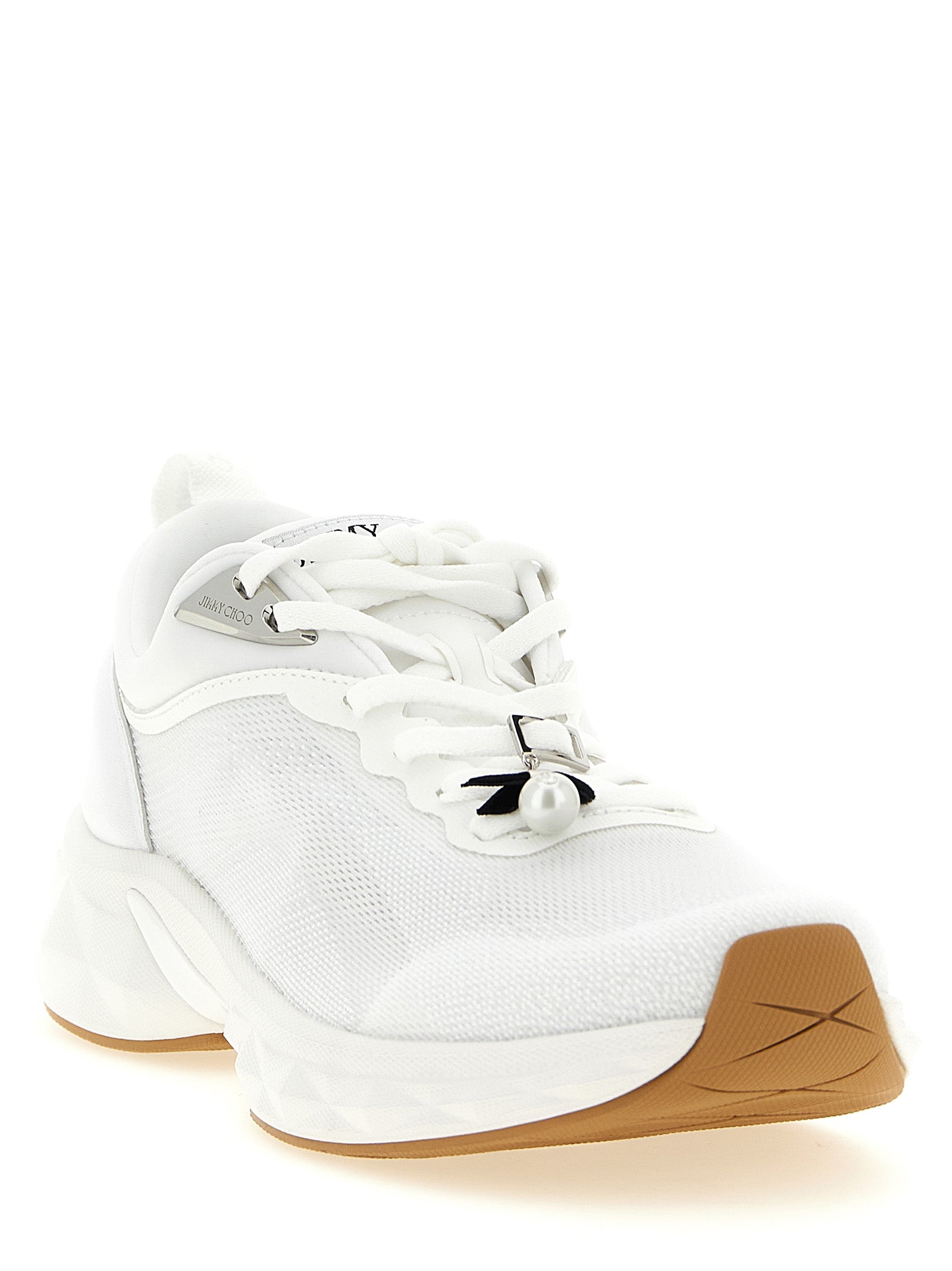 White Tencel Athletic Sneakers