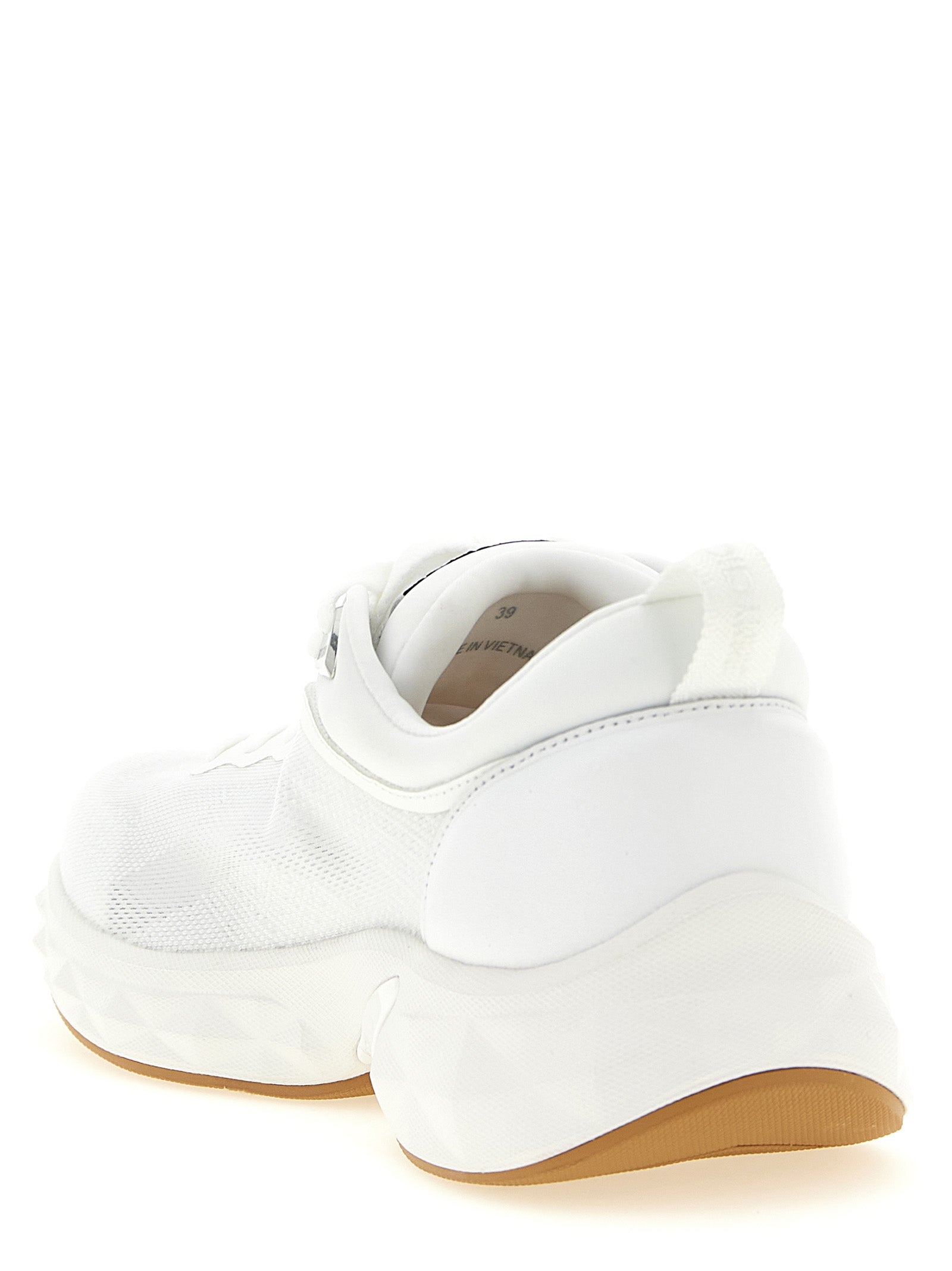 White Tencel Athletic Sneakers