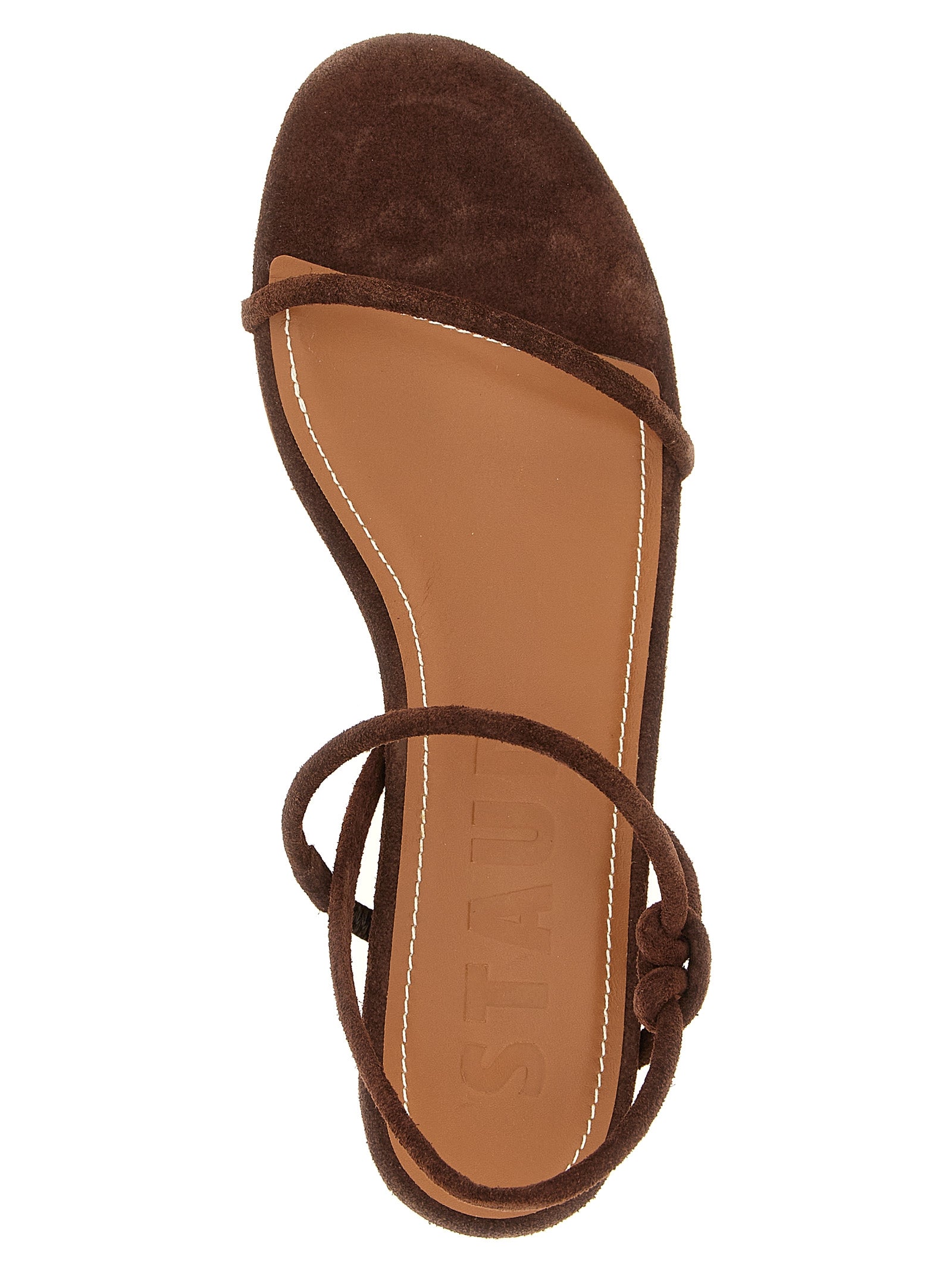 Brown Cowhide Flat Sandals