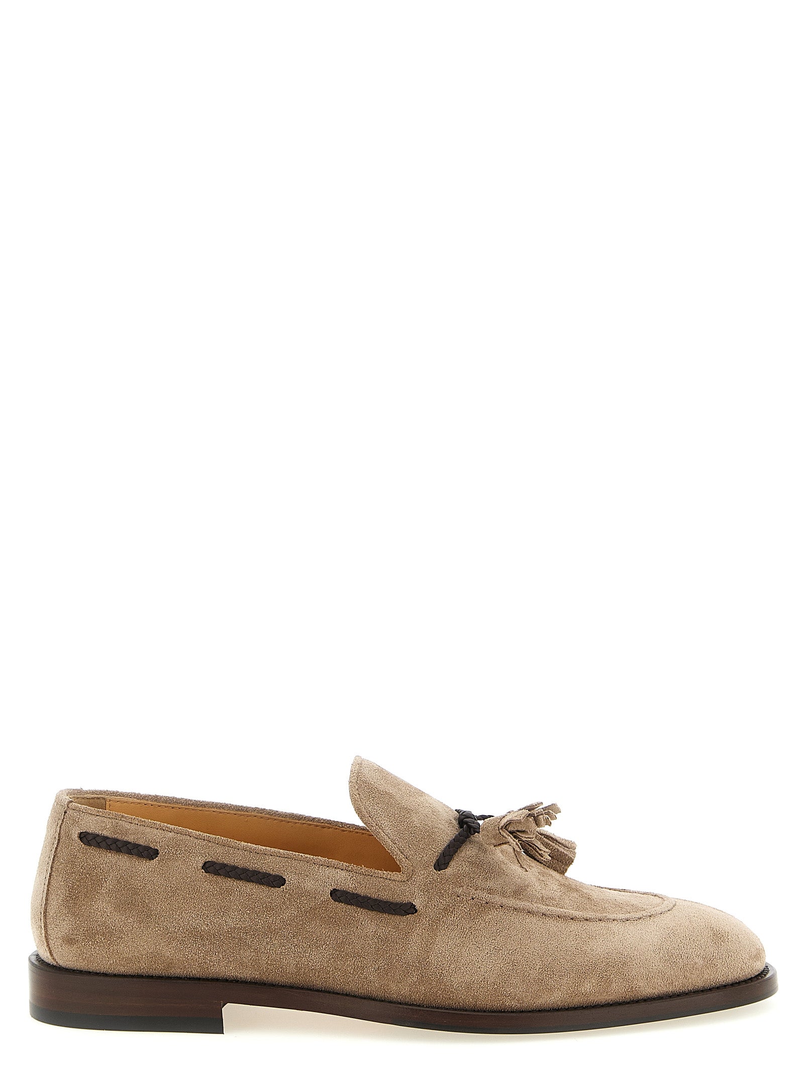 Brown Calfskin Slip-On Loafers