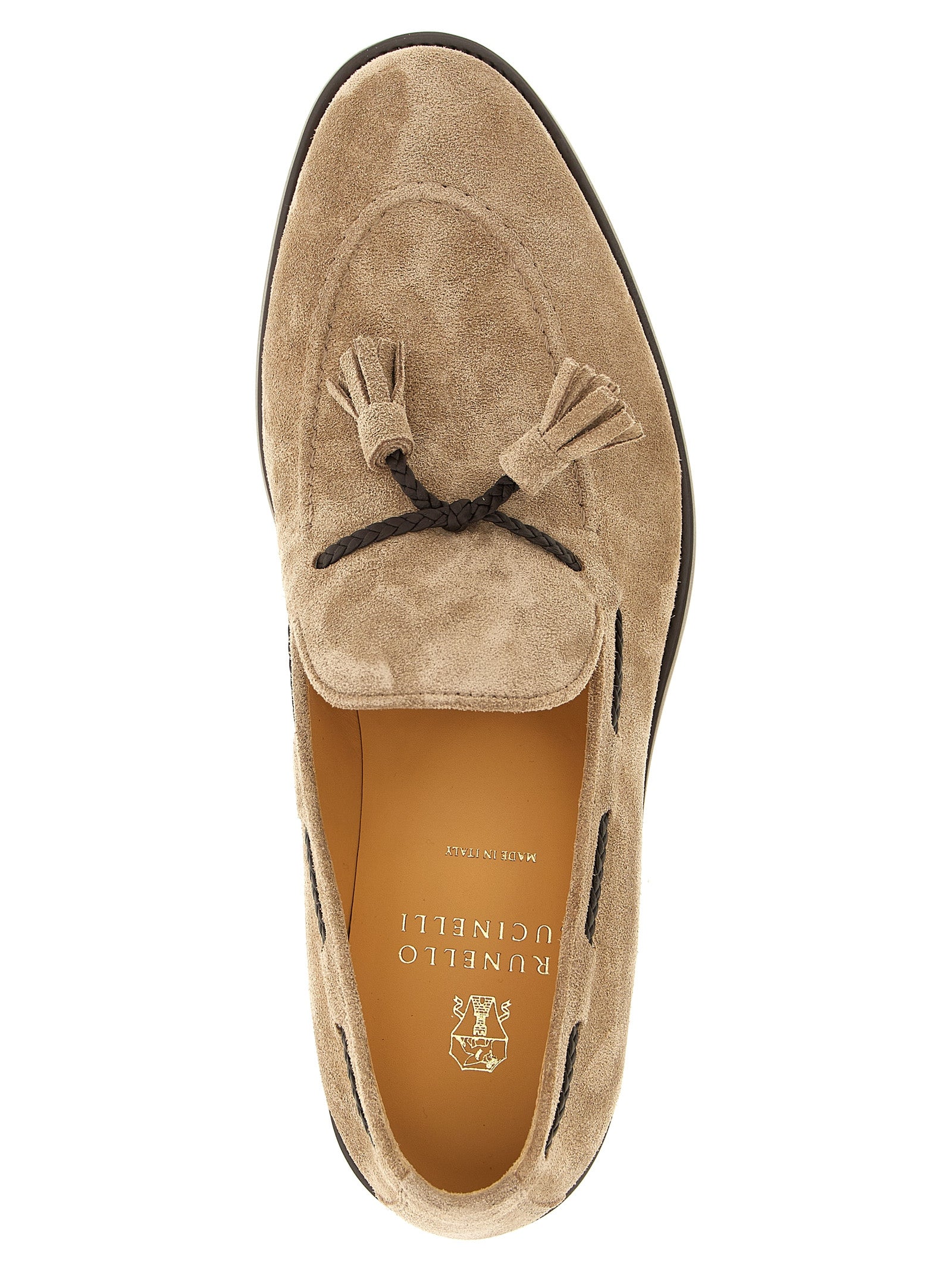 Brown Calfskin Slip-On Loafers