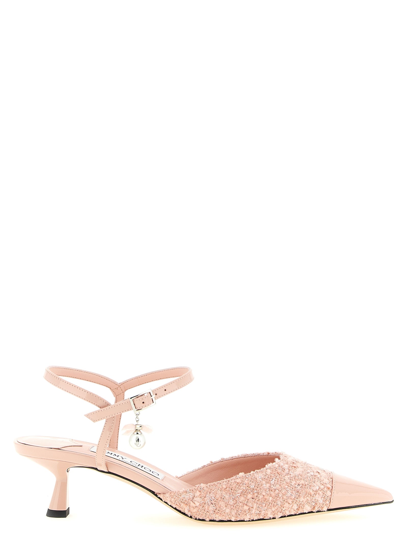 Multicolor Tencel Mid Heel Pumps