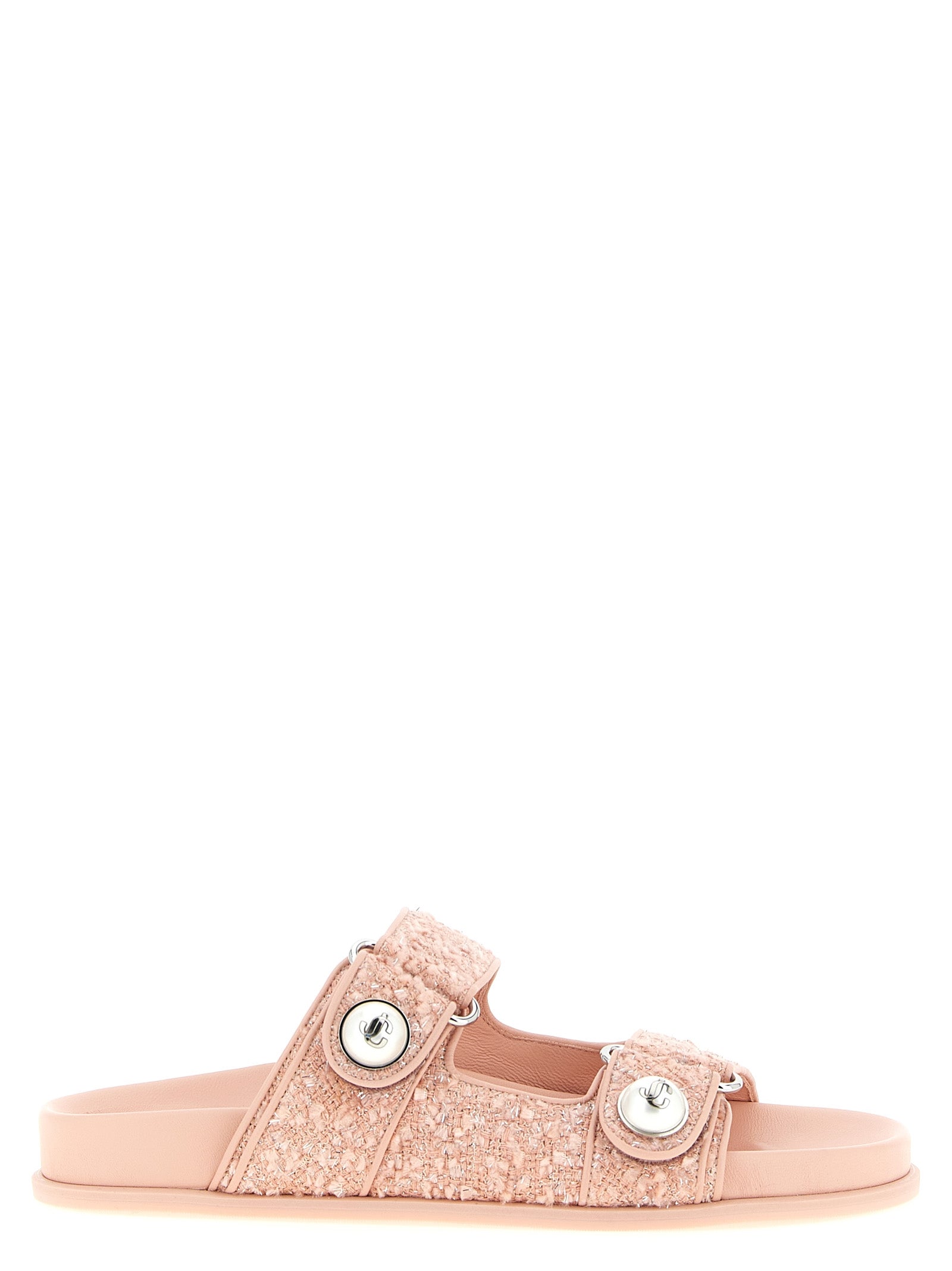 Multicolor Tencel Slides
