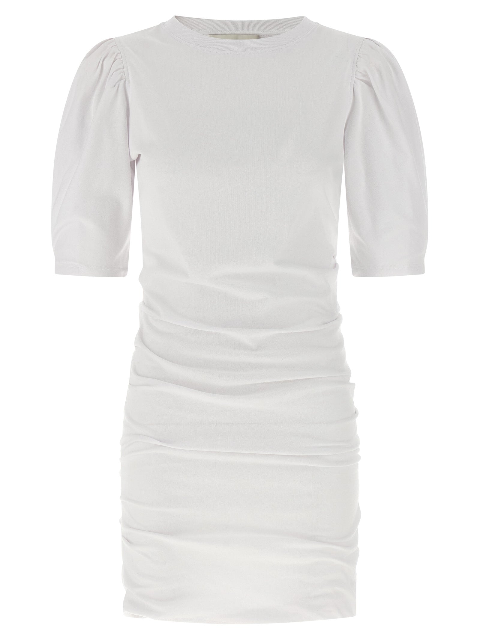White Cotton Short Dress
