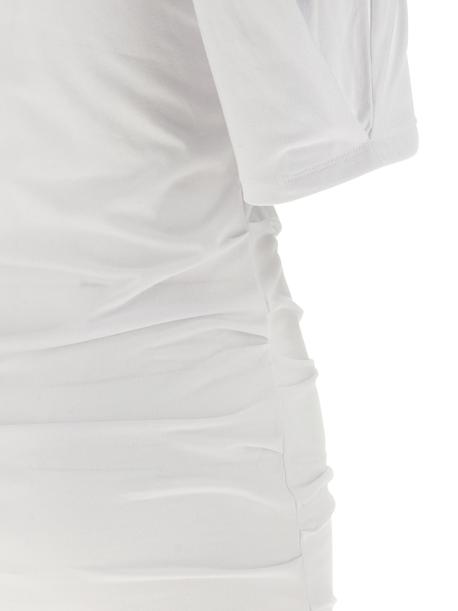 White Cotton Short Dress