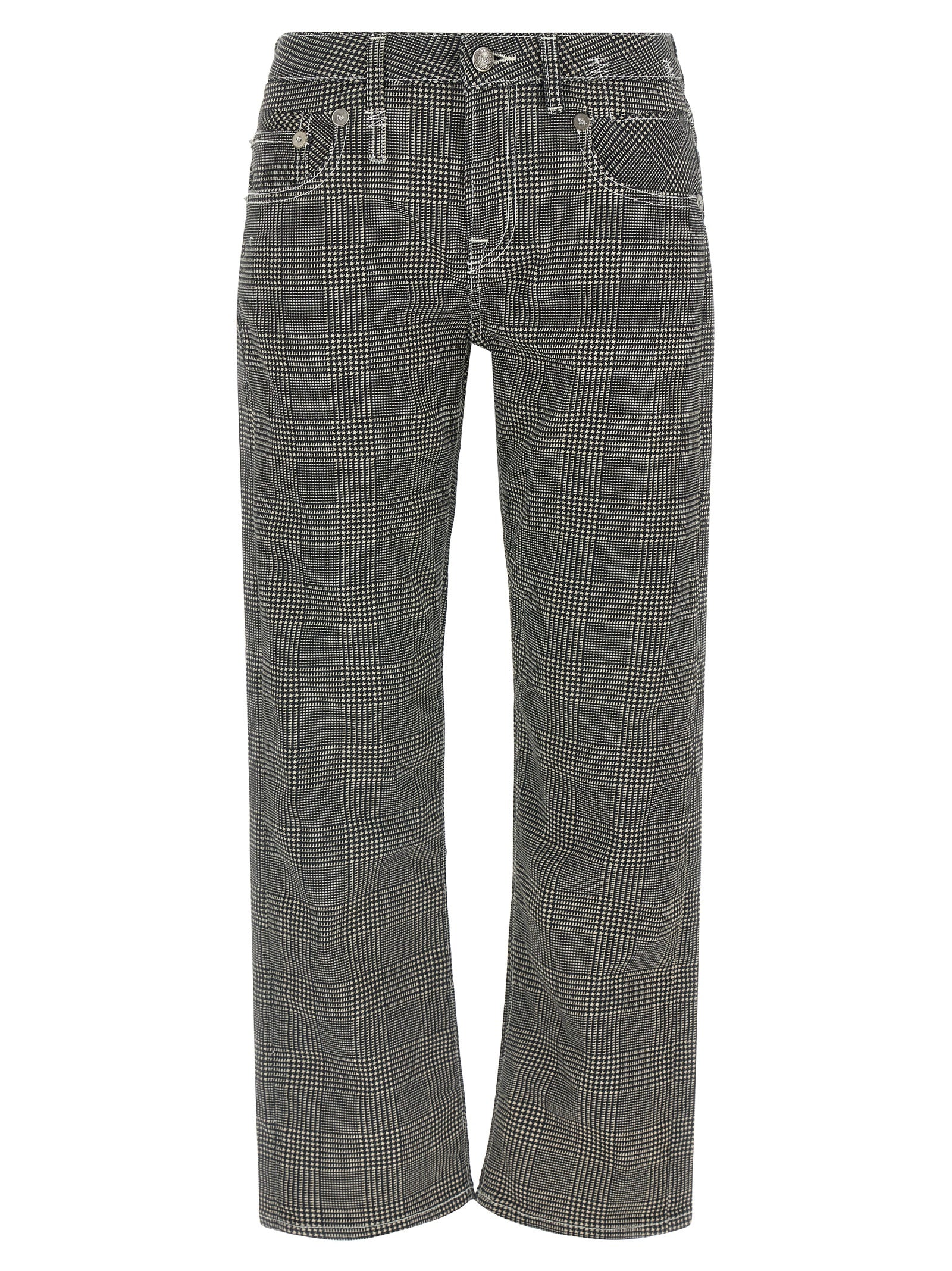 Bicolor Cotton Casual Pants