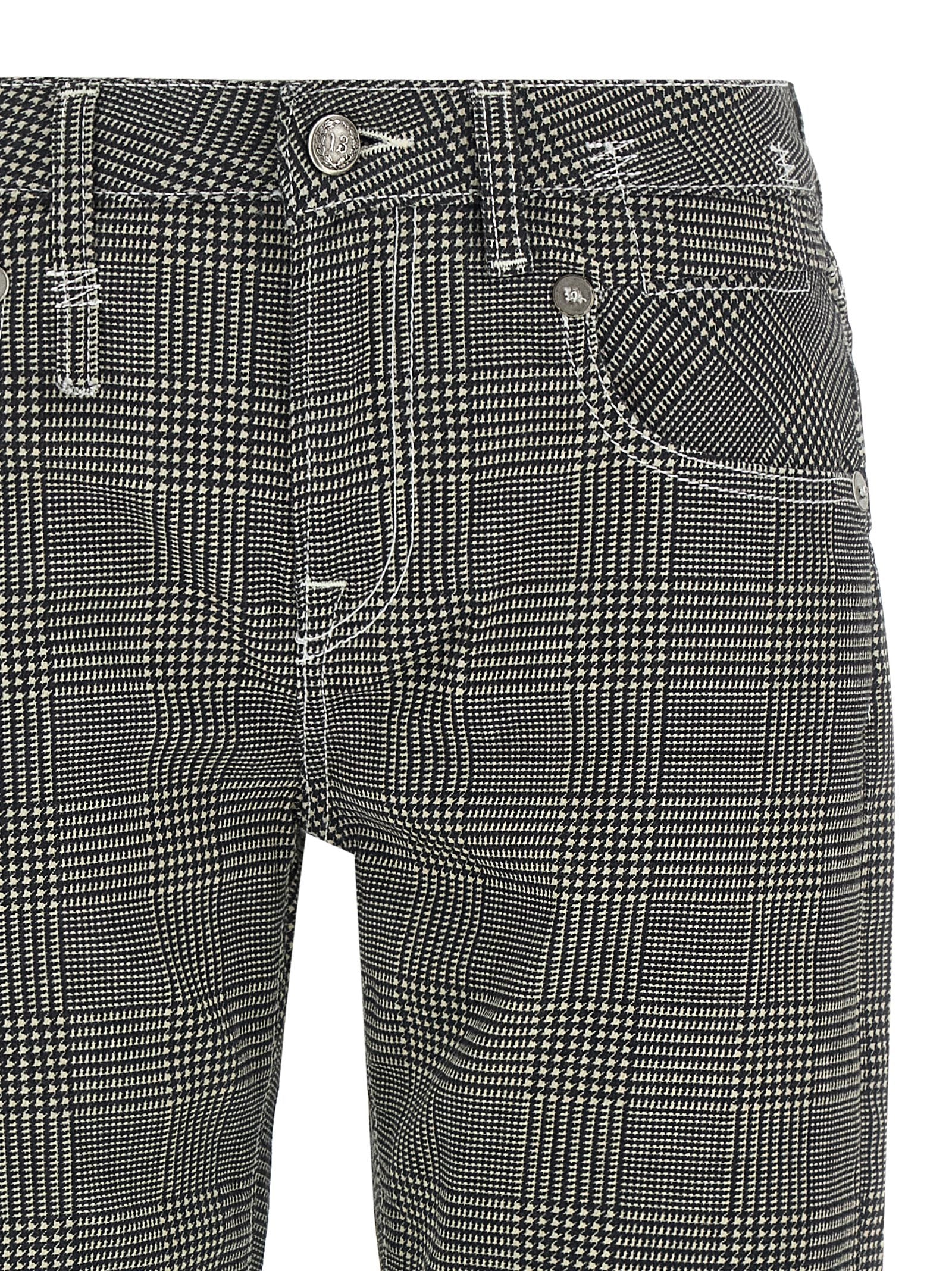 Bicolor Cotton Casual Pants