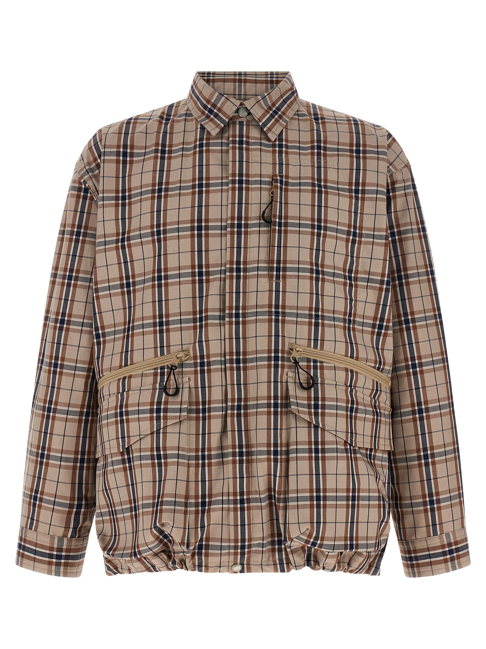 Beige Cotton Full-Length Jacket