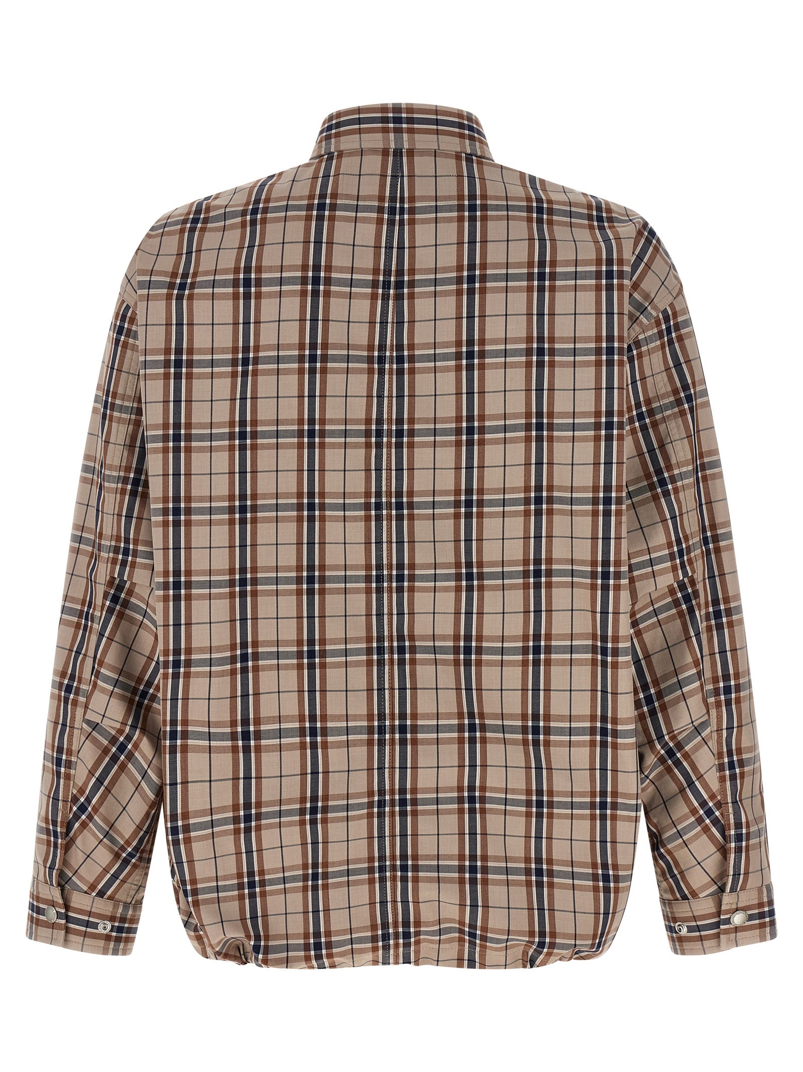 Beige Cotton Full-Length Jacket