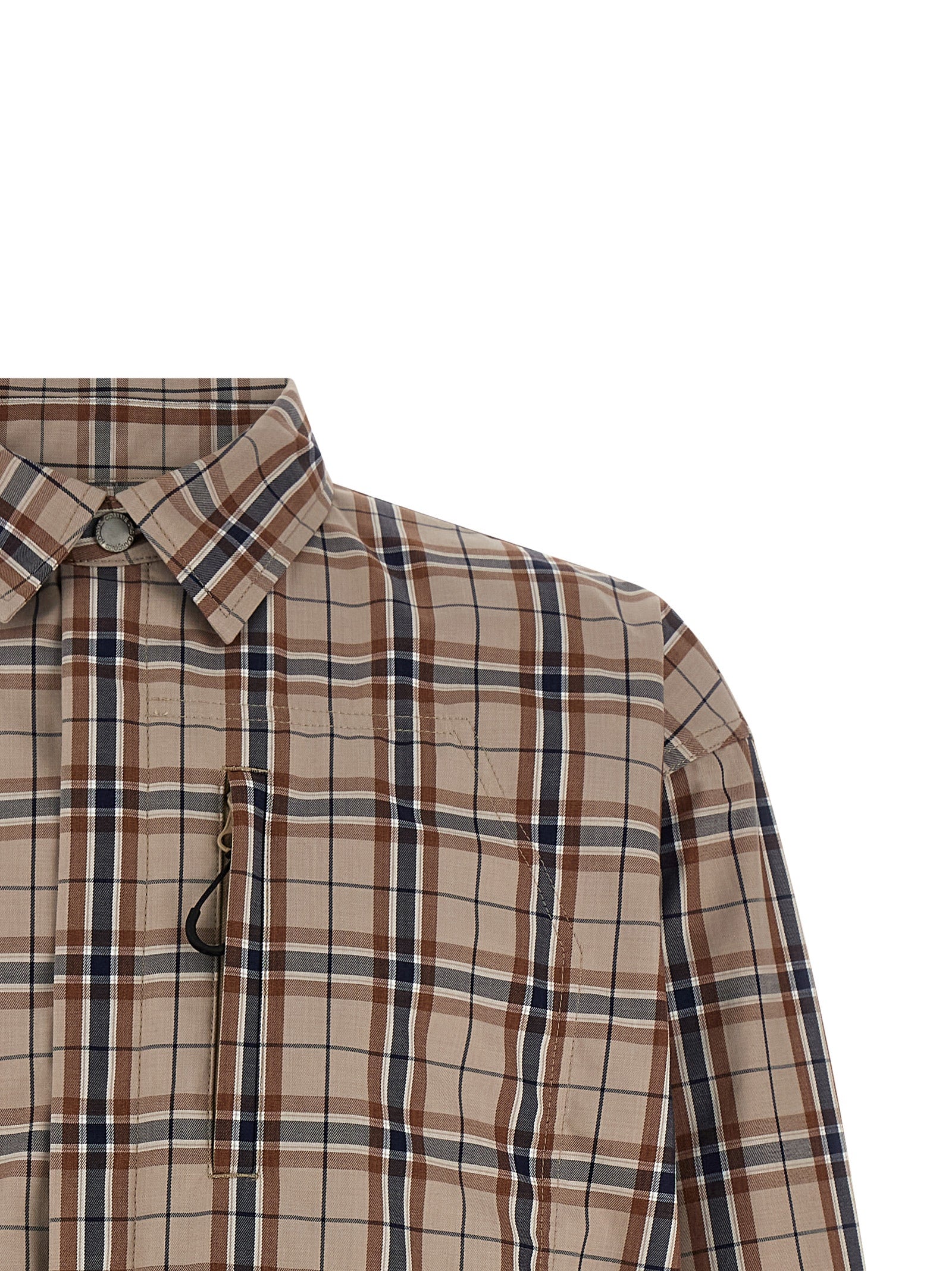 Beige Cotton Full-Length Jacket