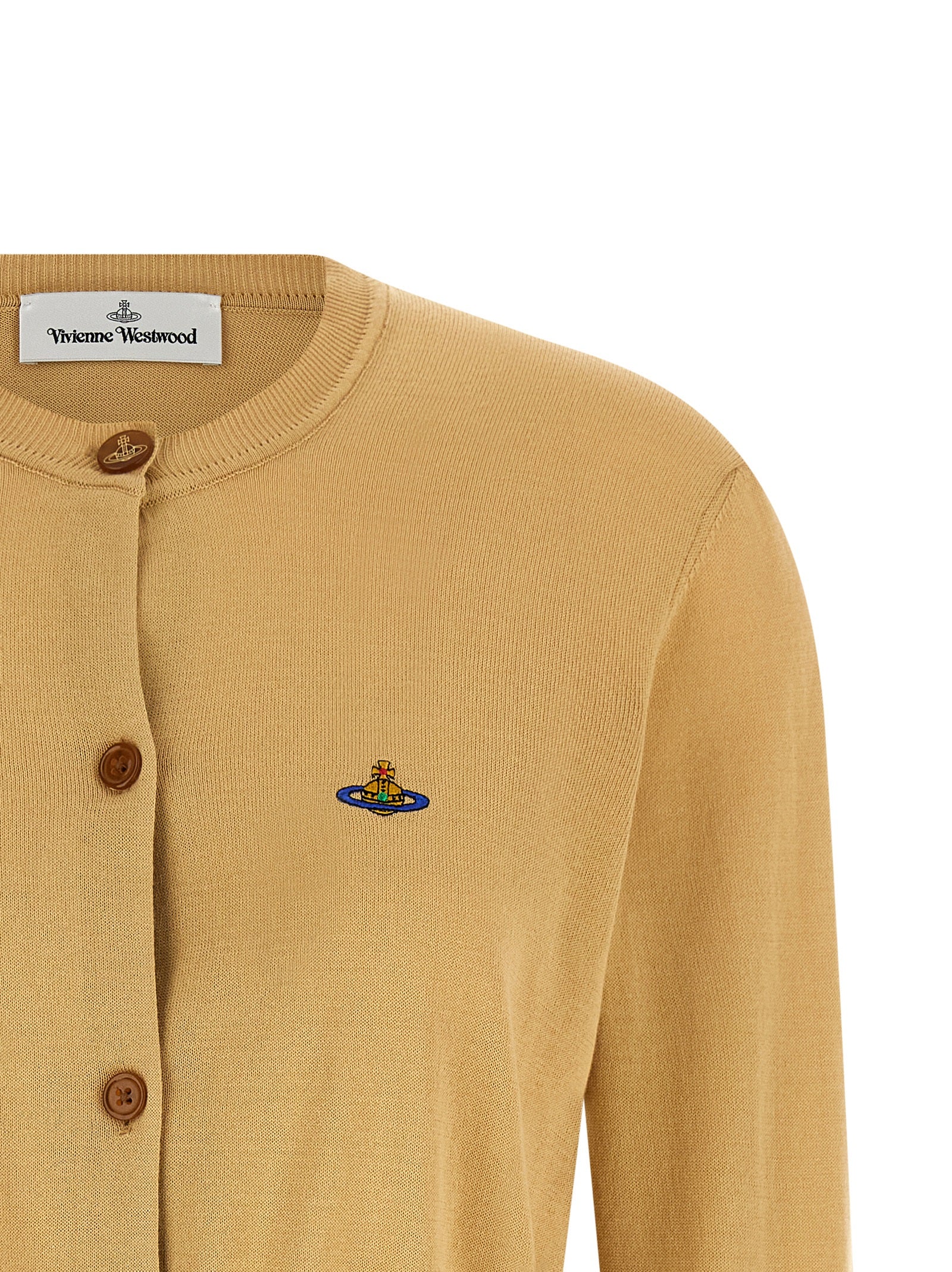 Beige Cotton Cardigan
