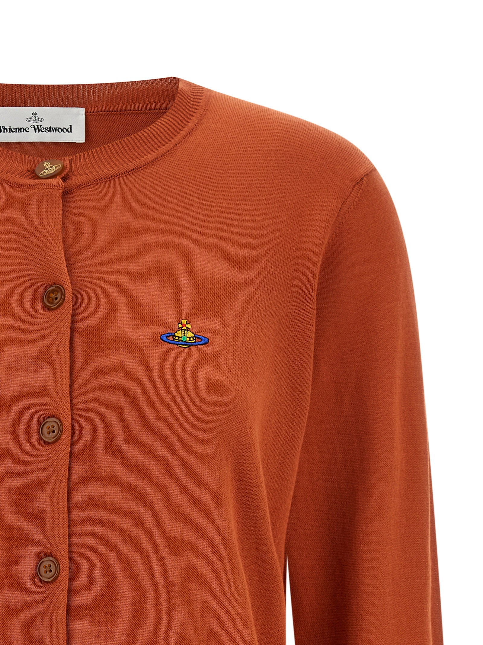 Orange Cotton Cardigan
