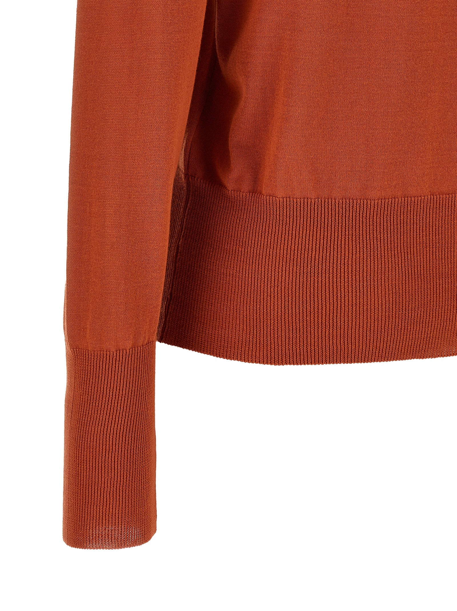 Orange Cotton Cardigan