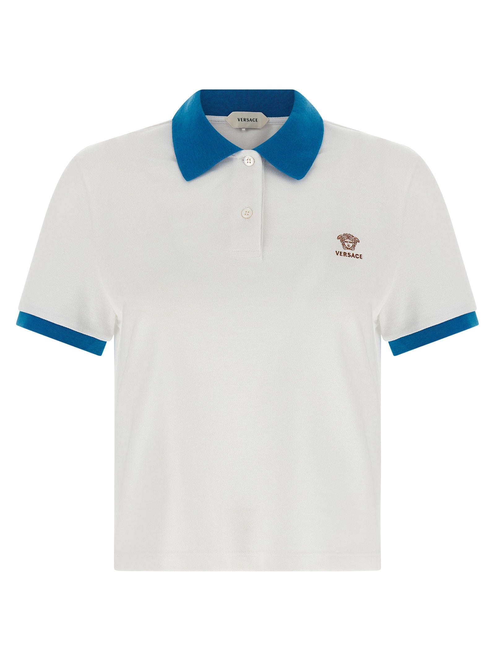 Blue Cotton Polo Shirt