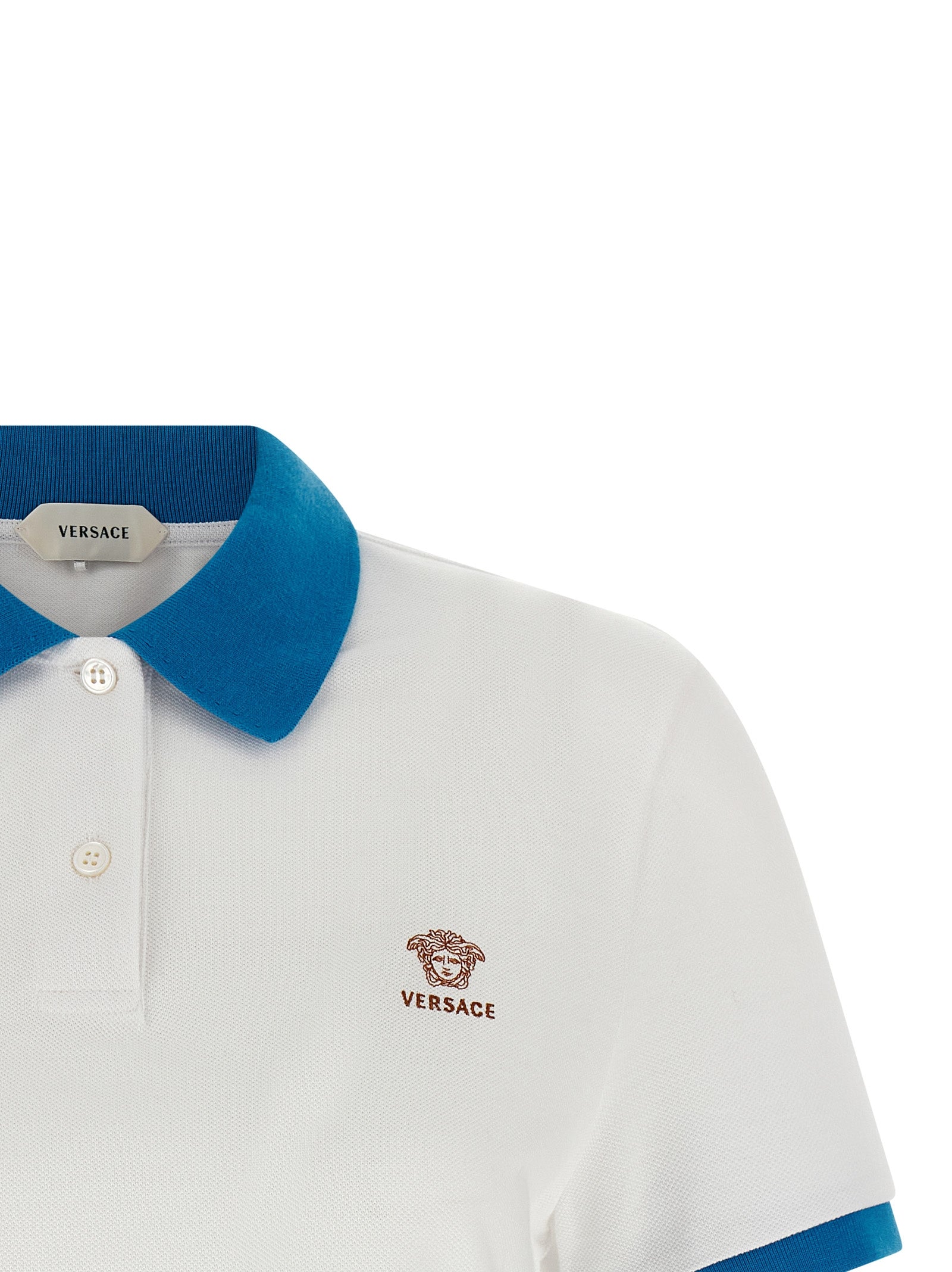 Blue Cotton Polo Shirt