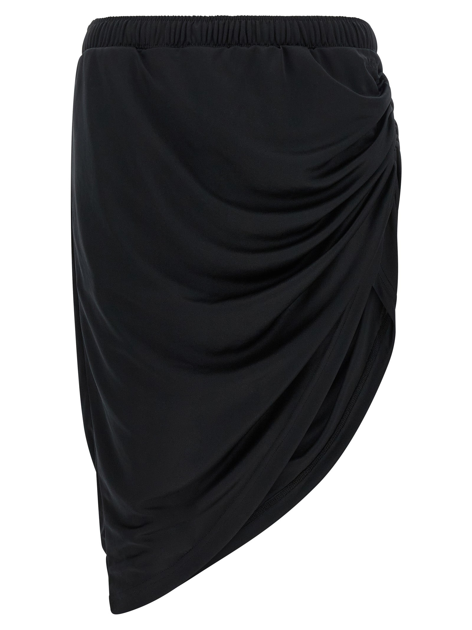 Black Polyester Long Skirt