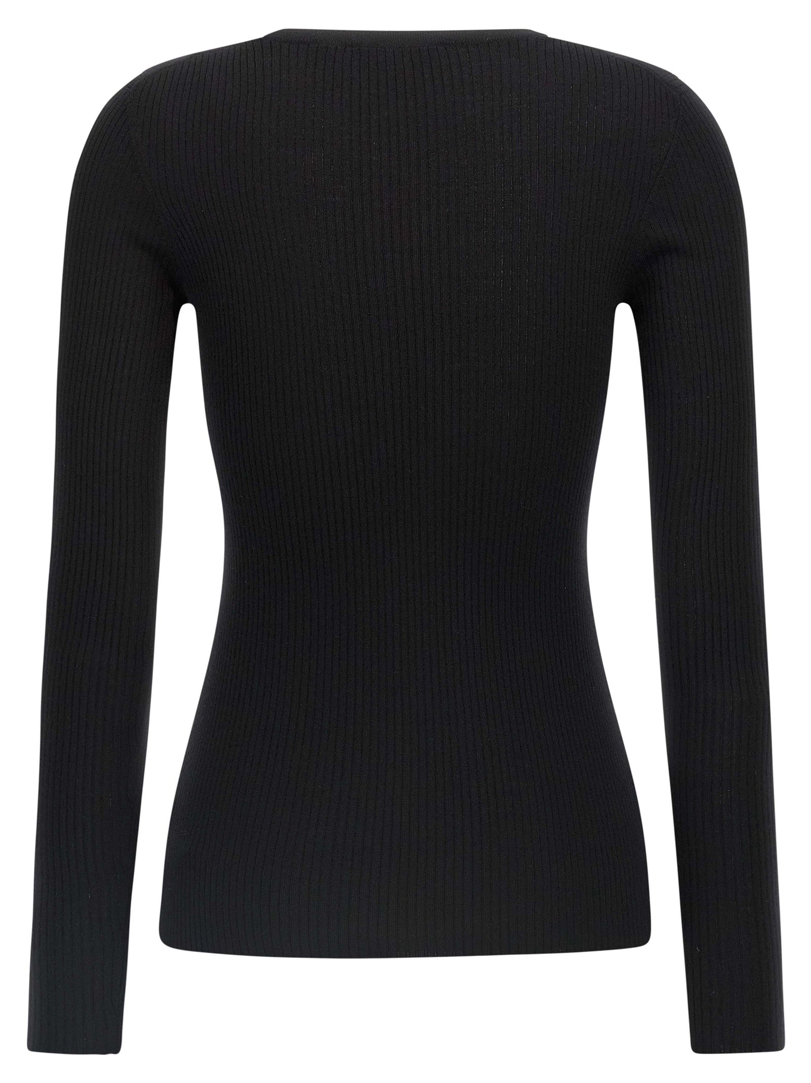 Black Merino Wool Cardigan