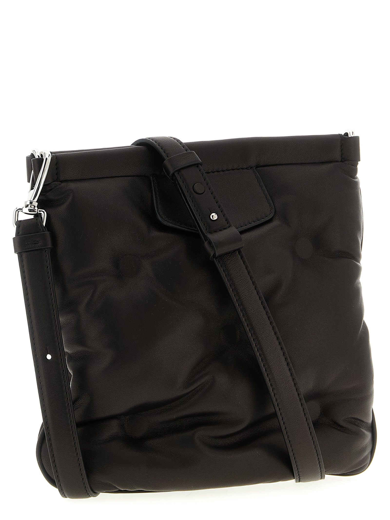 Black Lambskin Crossbody Bag